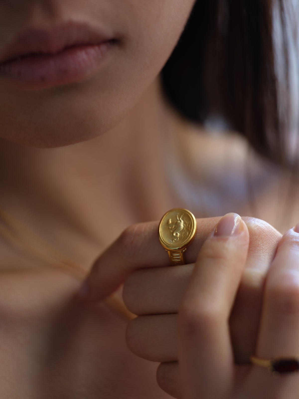 Temple of the Sun Jewellery Poseidon Ring Gold Vermeil