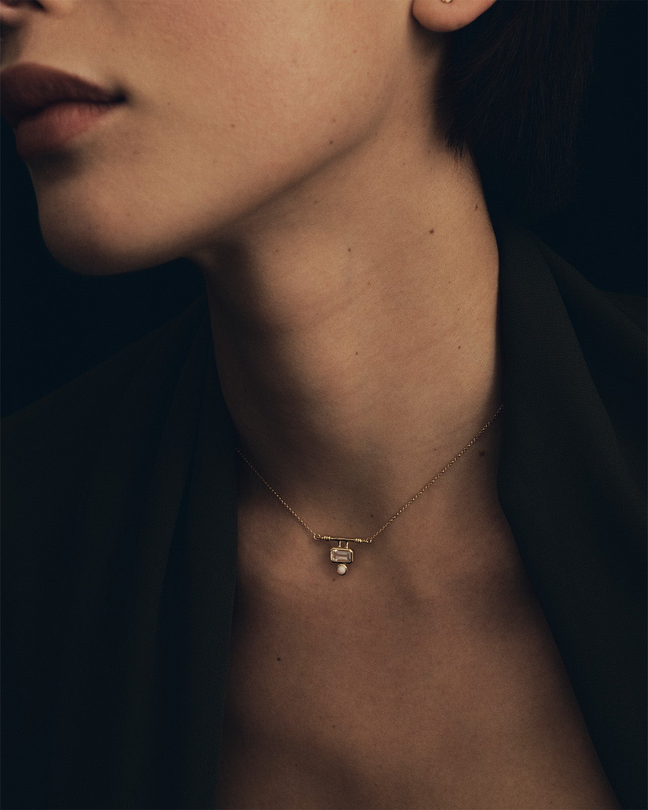 Temple of the Sun Joy Necklace Rose Quartz Gold Vermeil