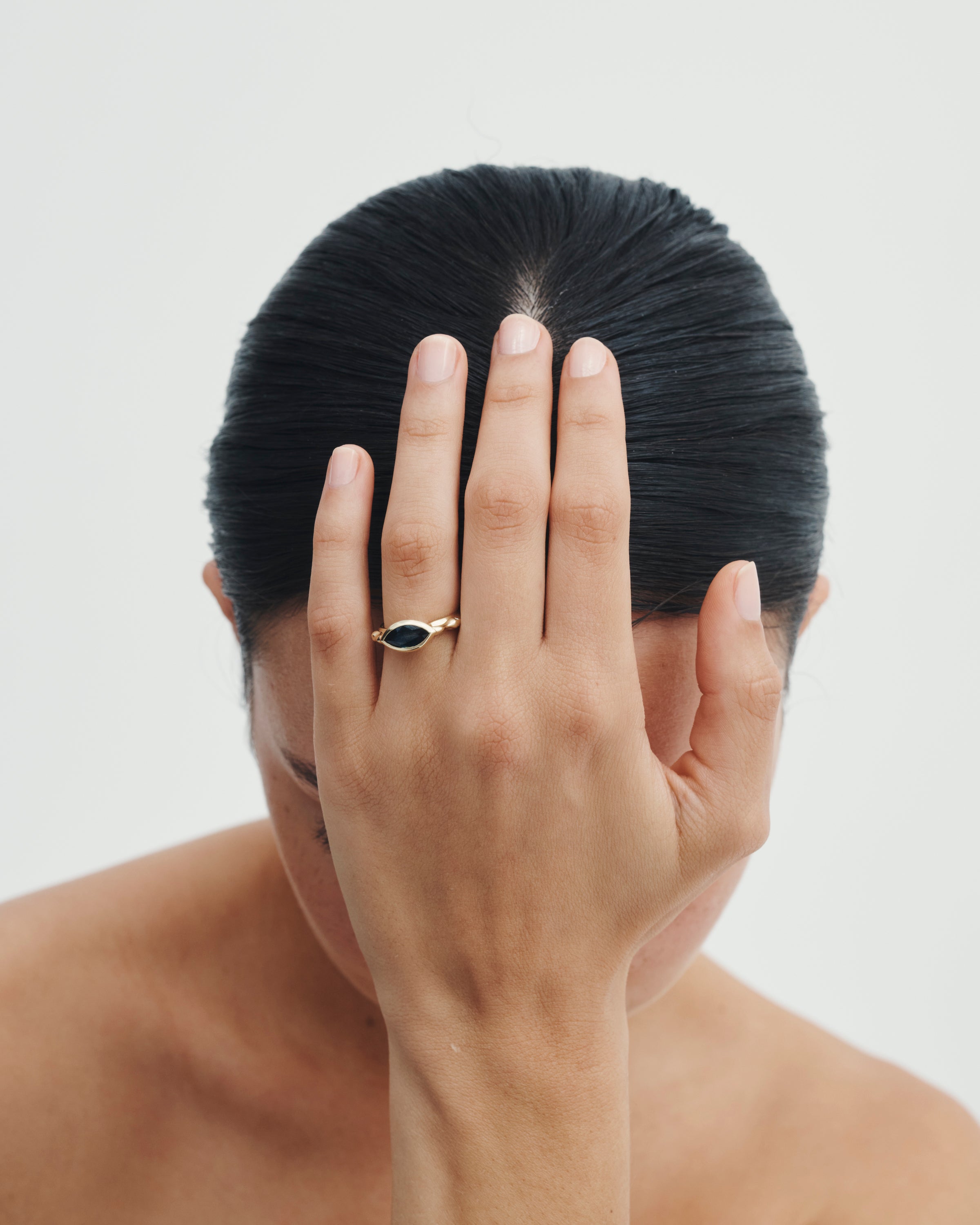 Temple of the Sun Juno Ring Sapphire Diamond Solid Gold