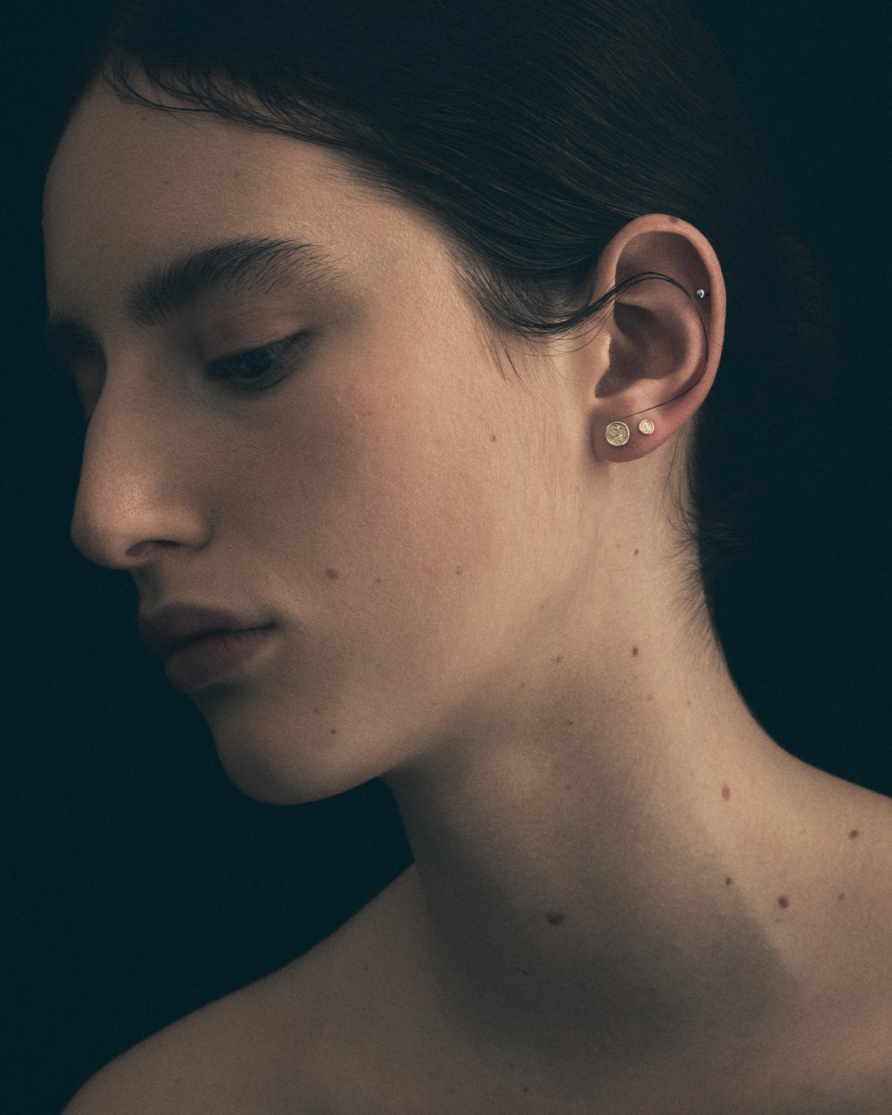 Temple of the Sun Kasia Stud Earrings Solid Gold