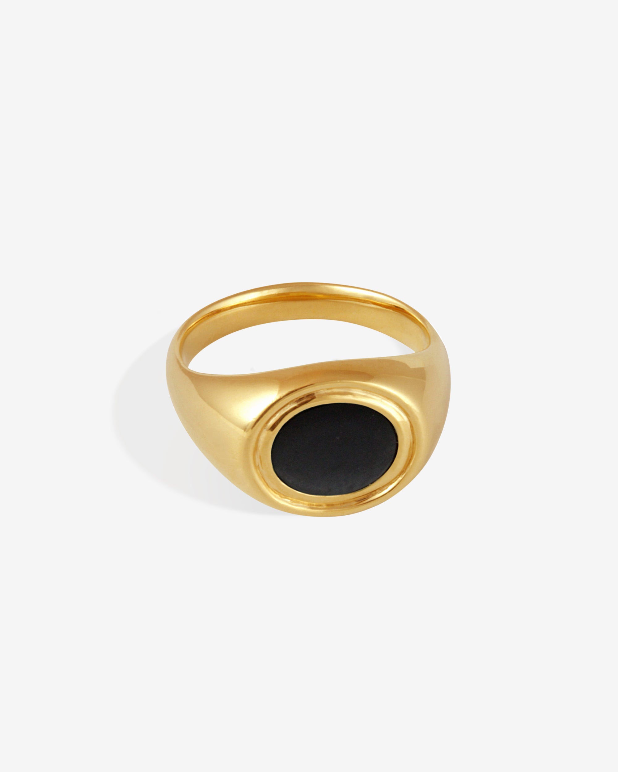 Kosmos Ring Onyx Gold Vermeil – Temple of the Sun Jewellery