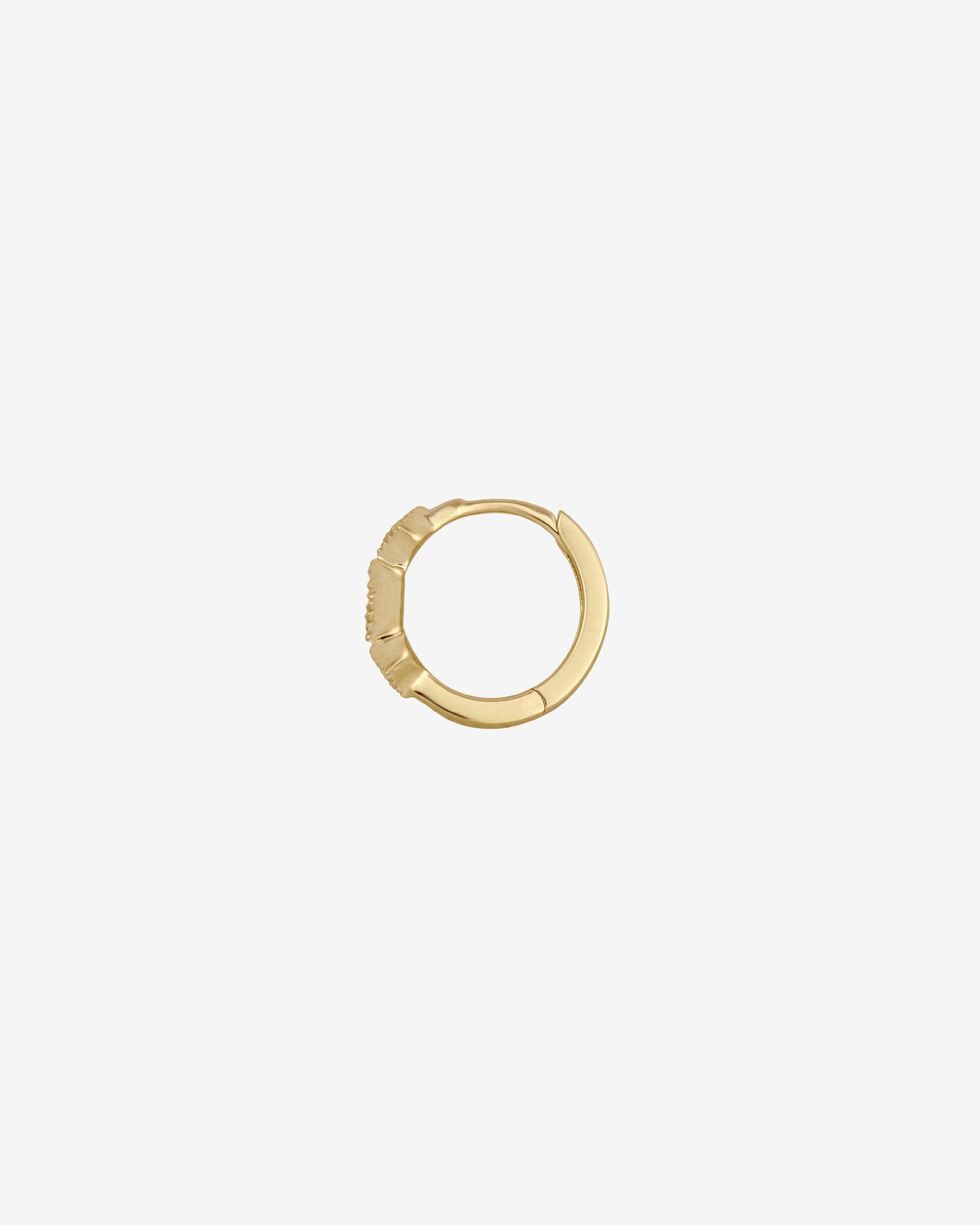 Temple of the Sun Lana Single Huggie White Sapphire Solid Gold