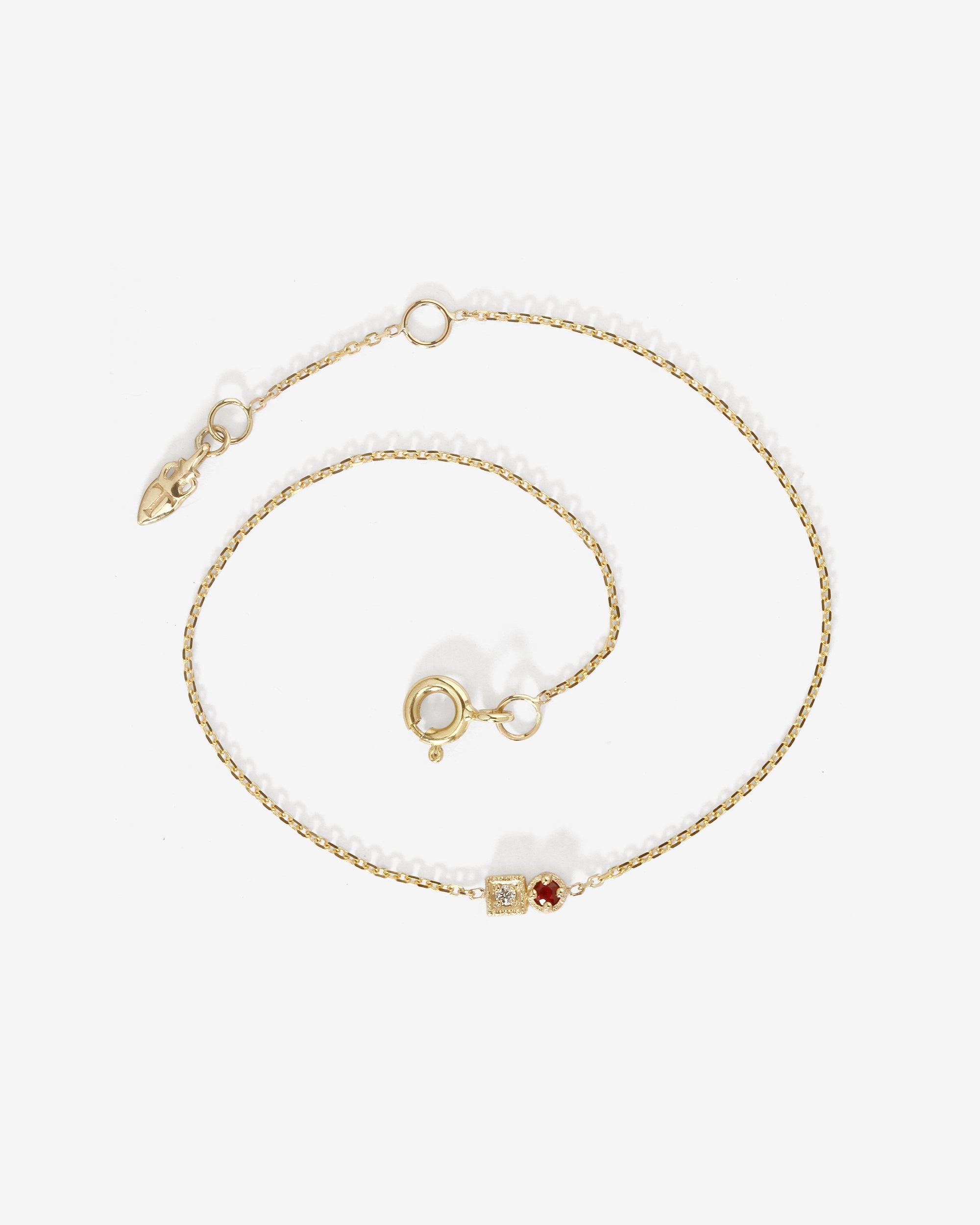 Temple of the Sun Lenci Bracelet Ruby Diamond Solid Gold