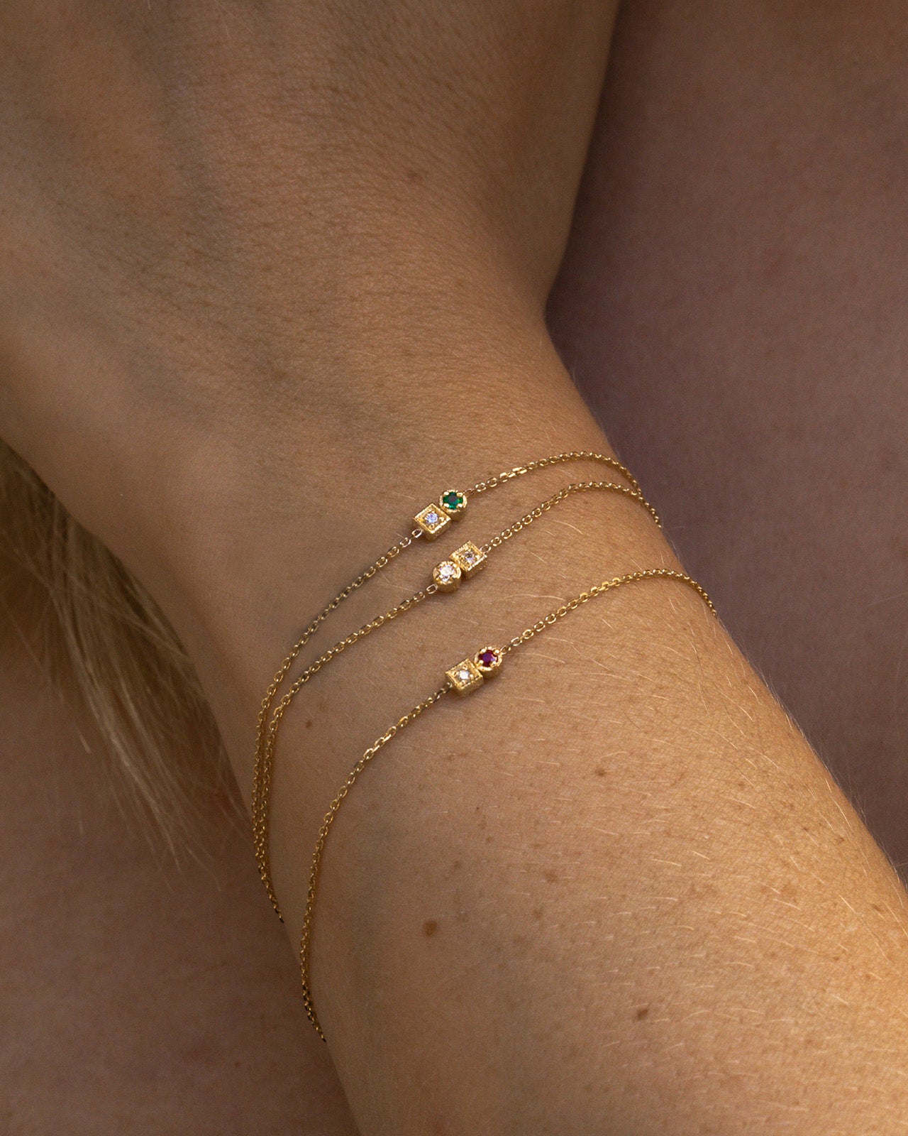 Temple of the Sun Lenci Bracelet Ruby Diamond Solid Gold