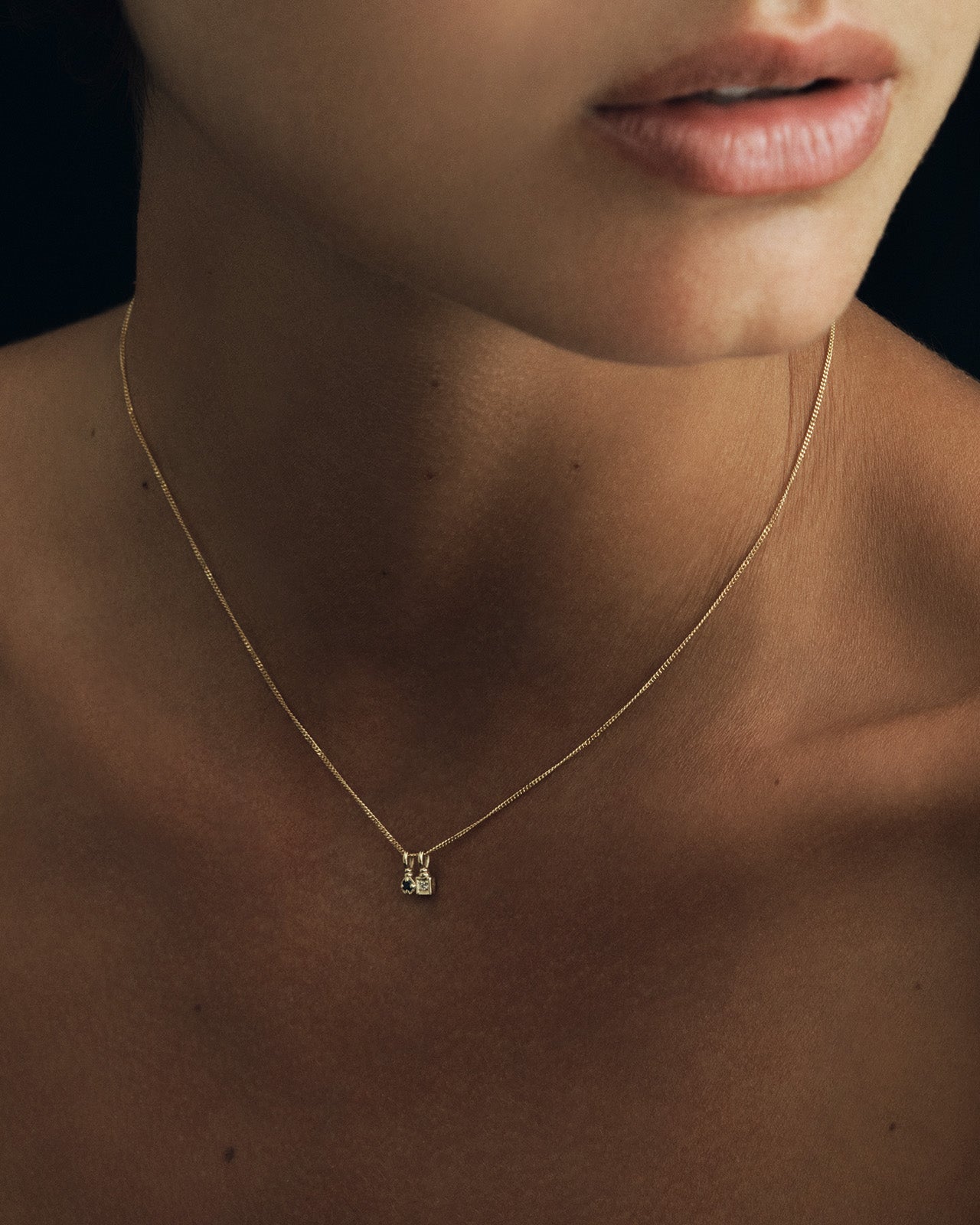 Temple of the Sun Lenci Necklace Sapphire Solid Gold