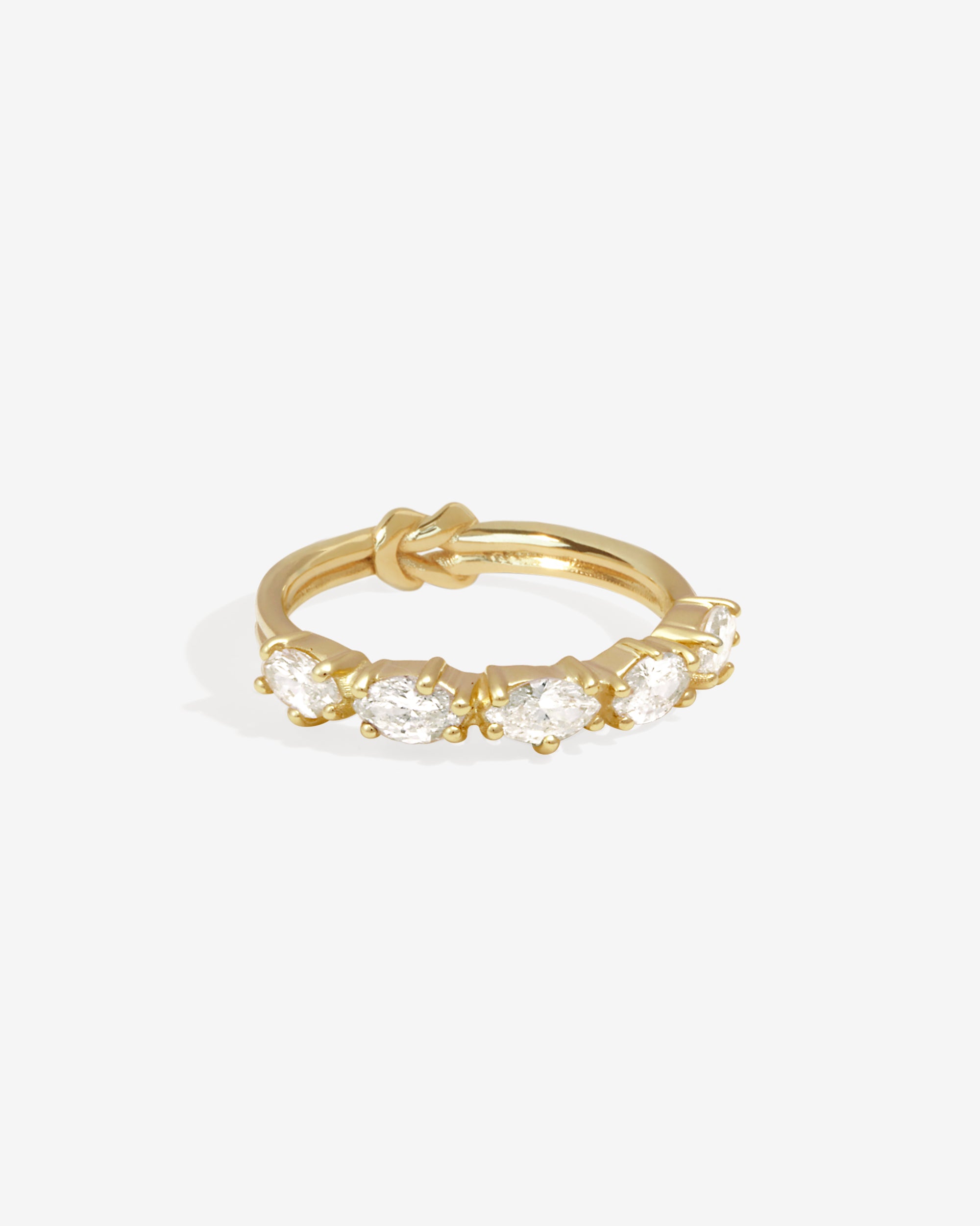 Temple of the Sun Love Knot Ring Diamond Solid Gold