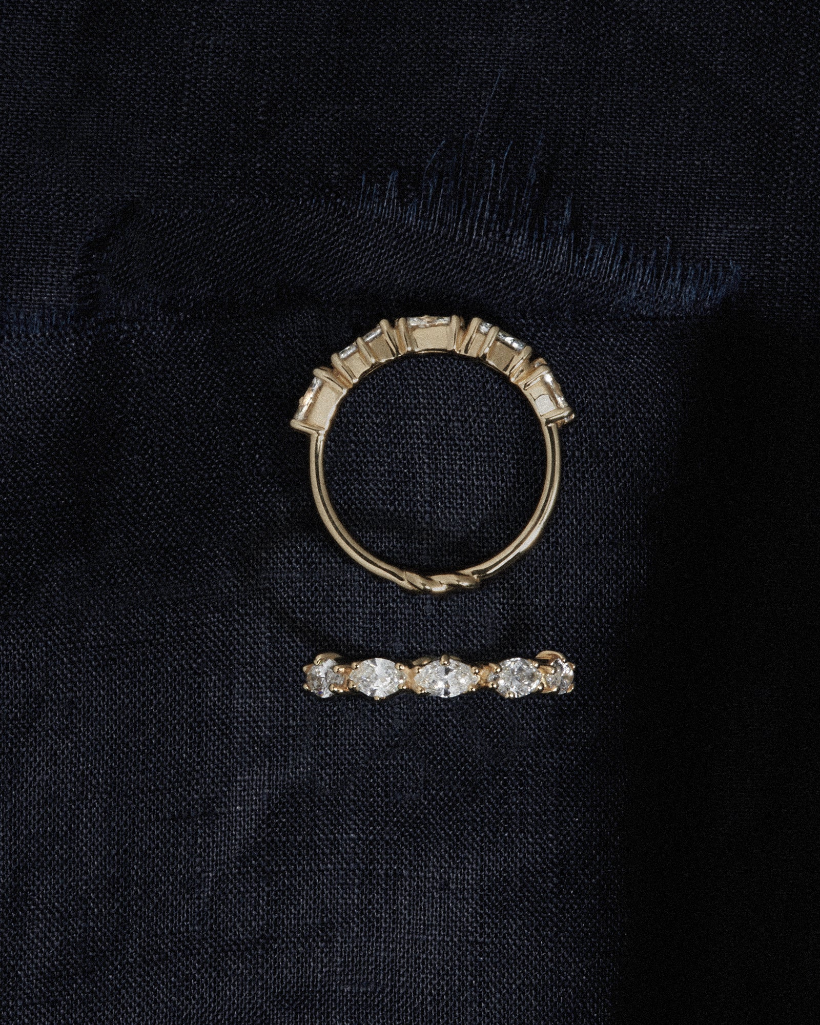 Temple of the Sun Love Knot Ring Diamond Solid Gold