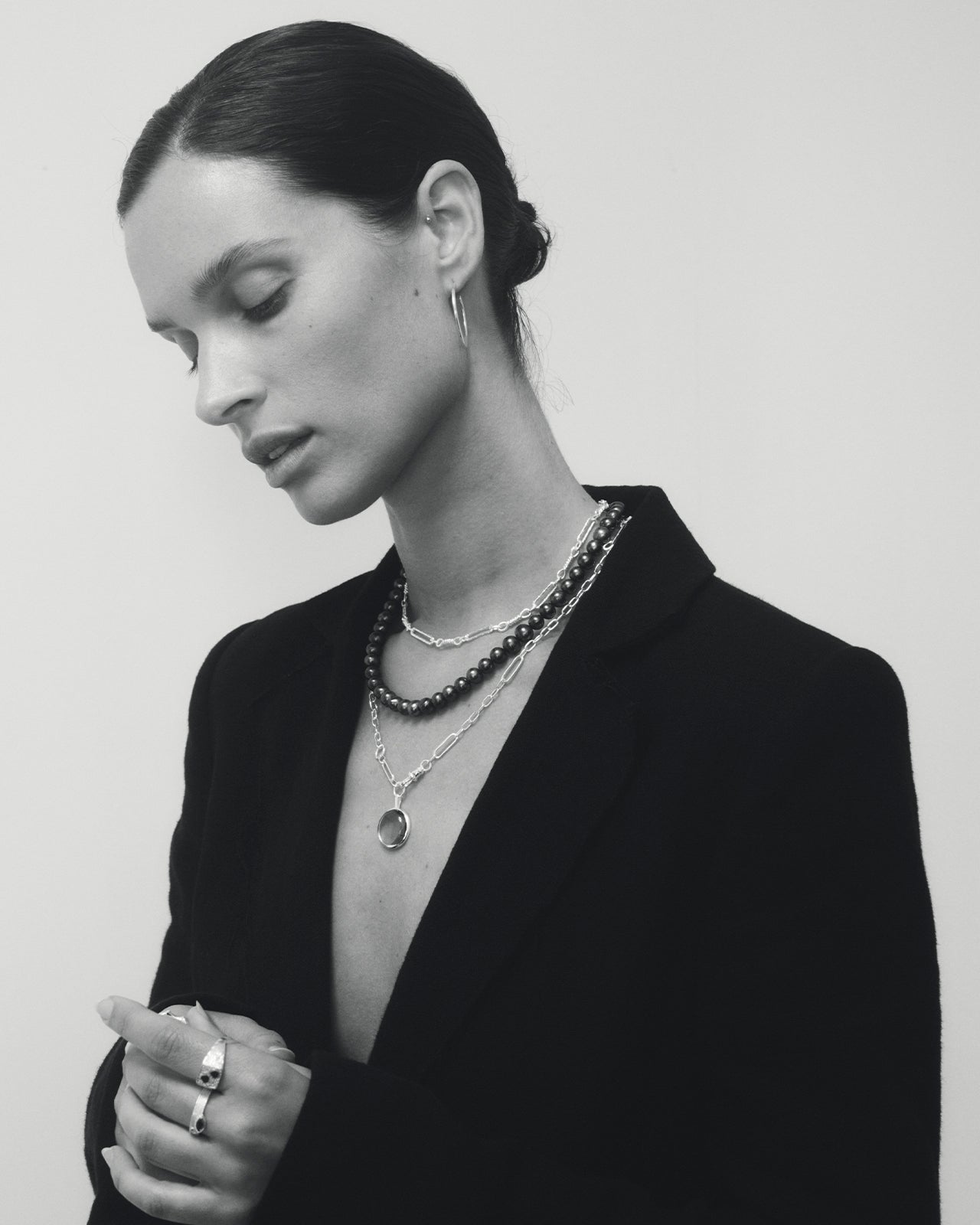 Temple of the Sun Margarita Necklace Silver