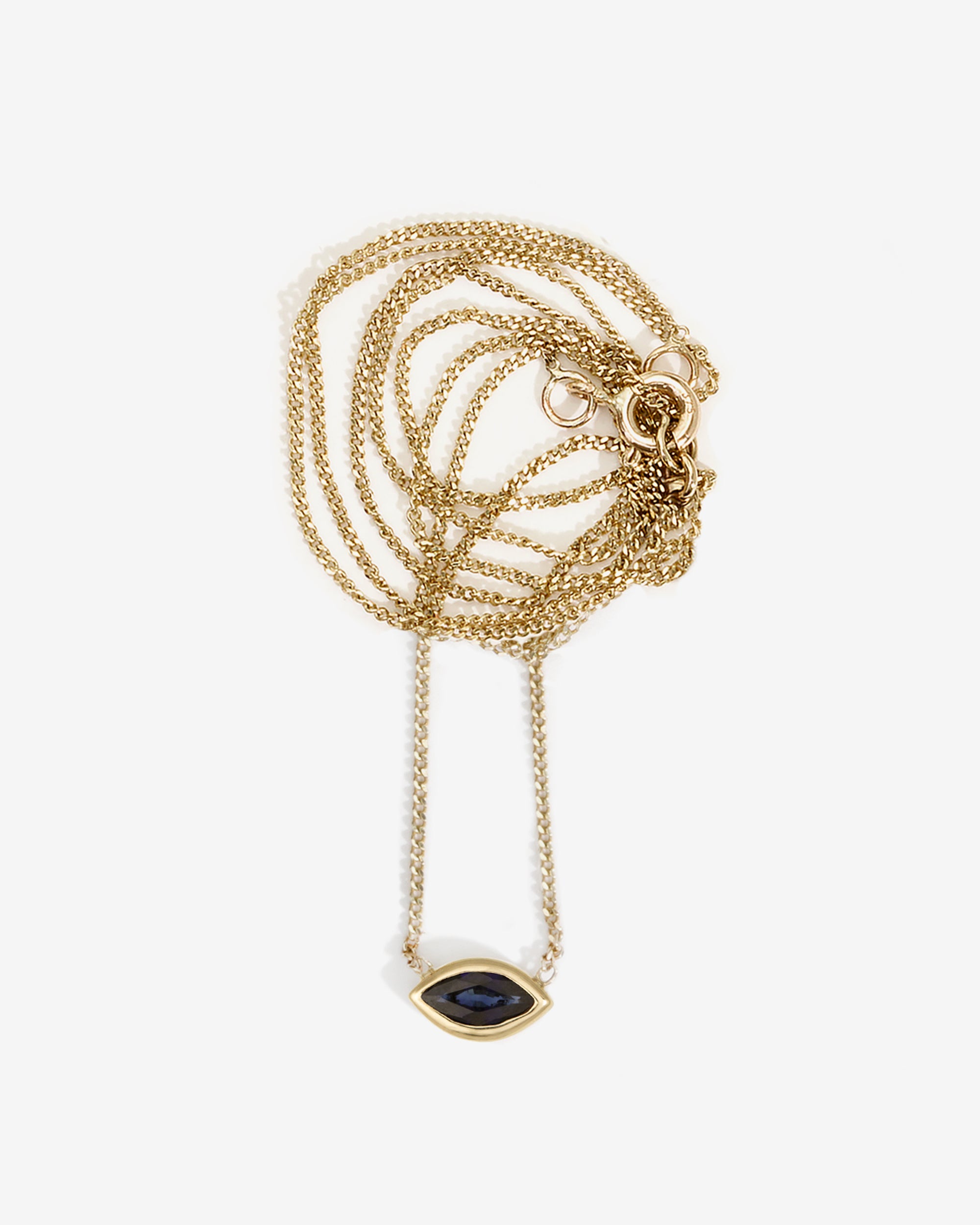 Temple of the Sun Marquise Necklace Solid Gold