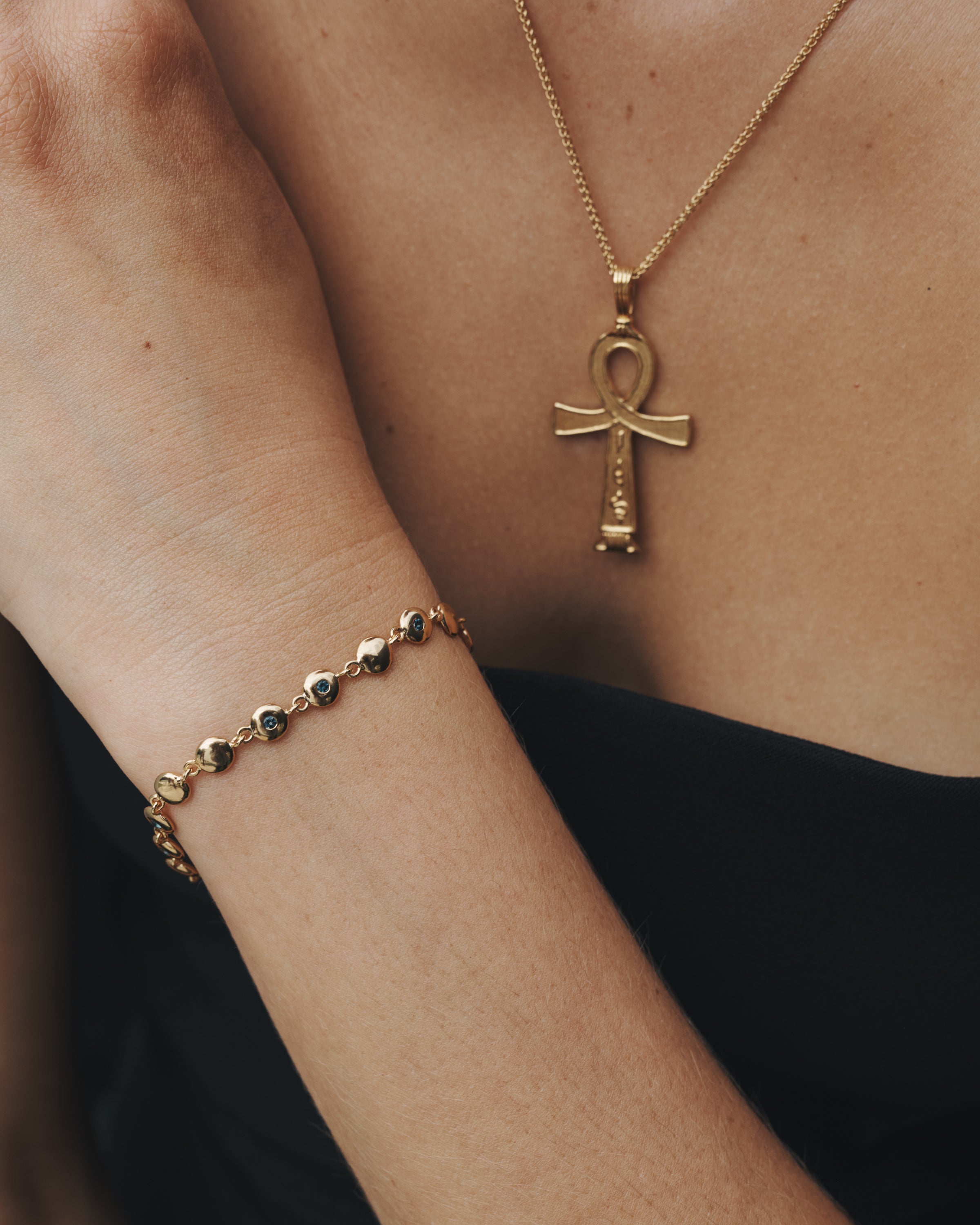 Temple of the Sun Mavi Chain Bracelet Gold Vermeil