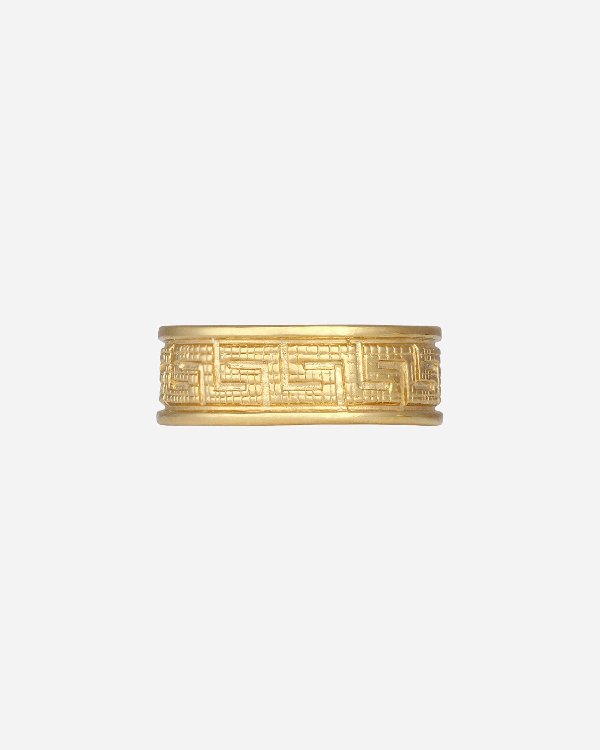 Temple of the Sun Meander Ring Gold Vermeil