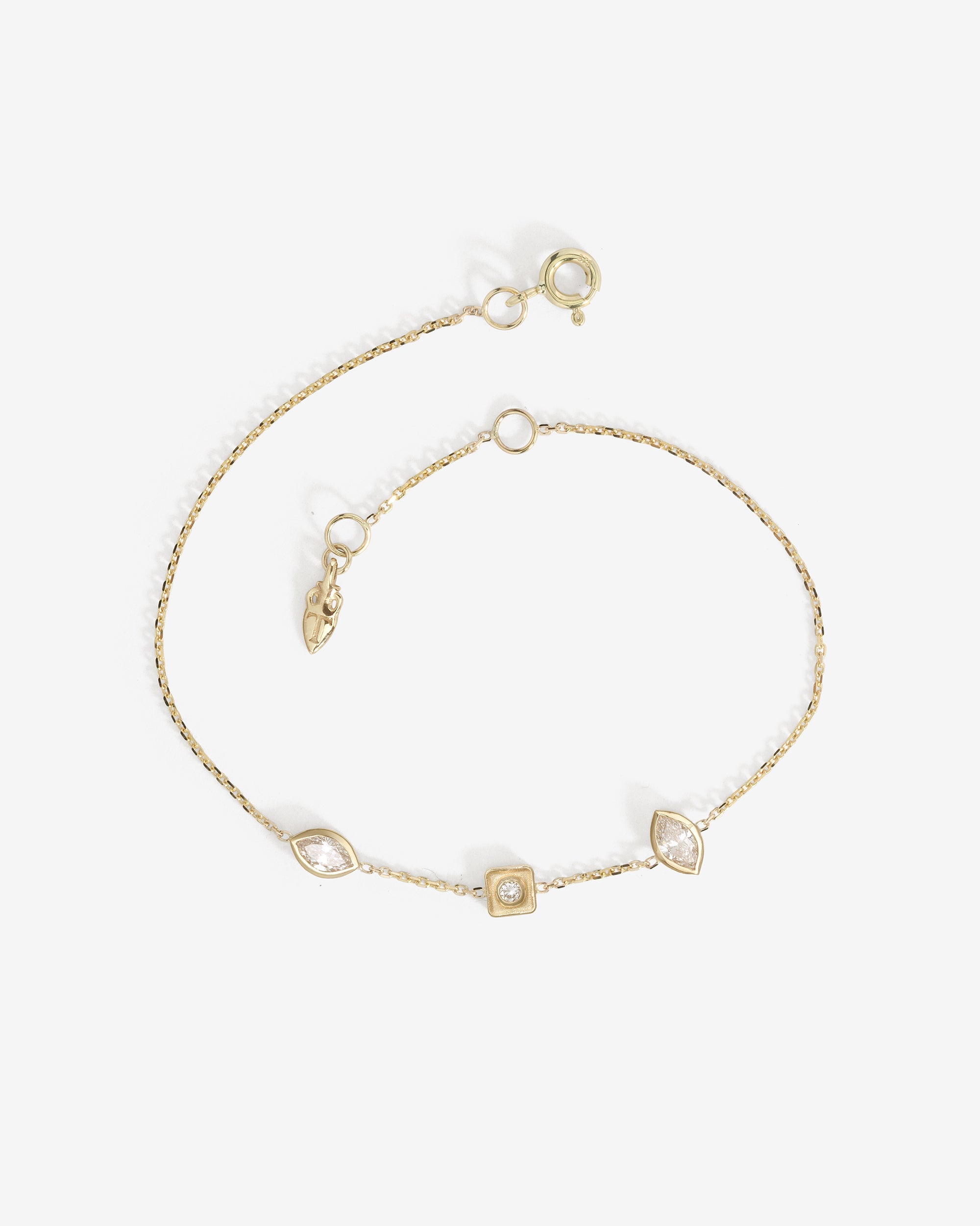 Temple of the Sun Mer Station Bracelet Diamond Solid Gold