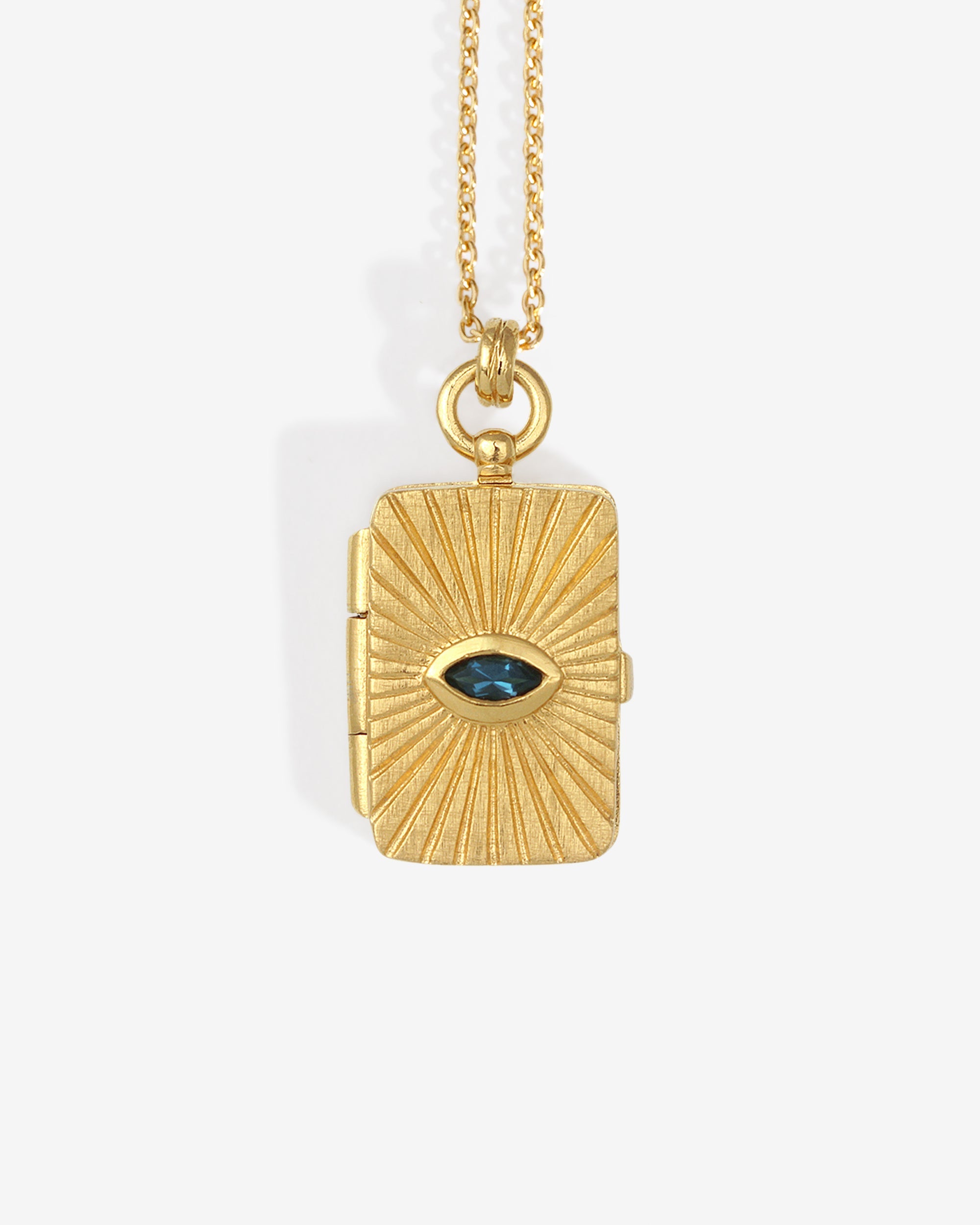 Temple of the Sun Meri Locket Necklace Gold Vermeil