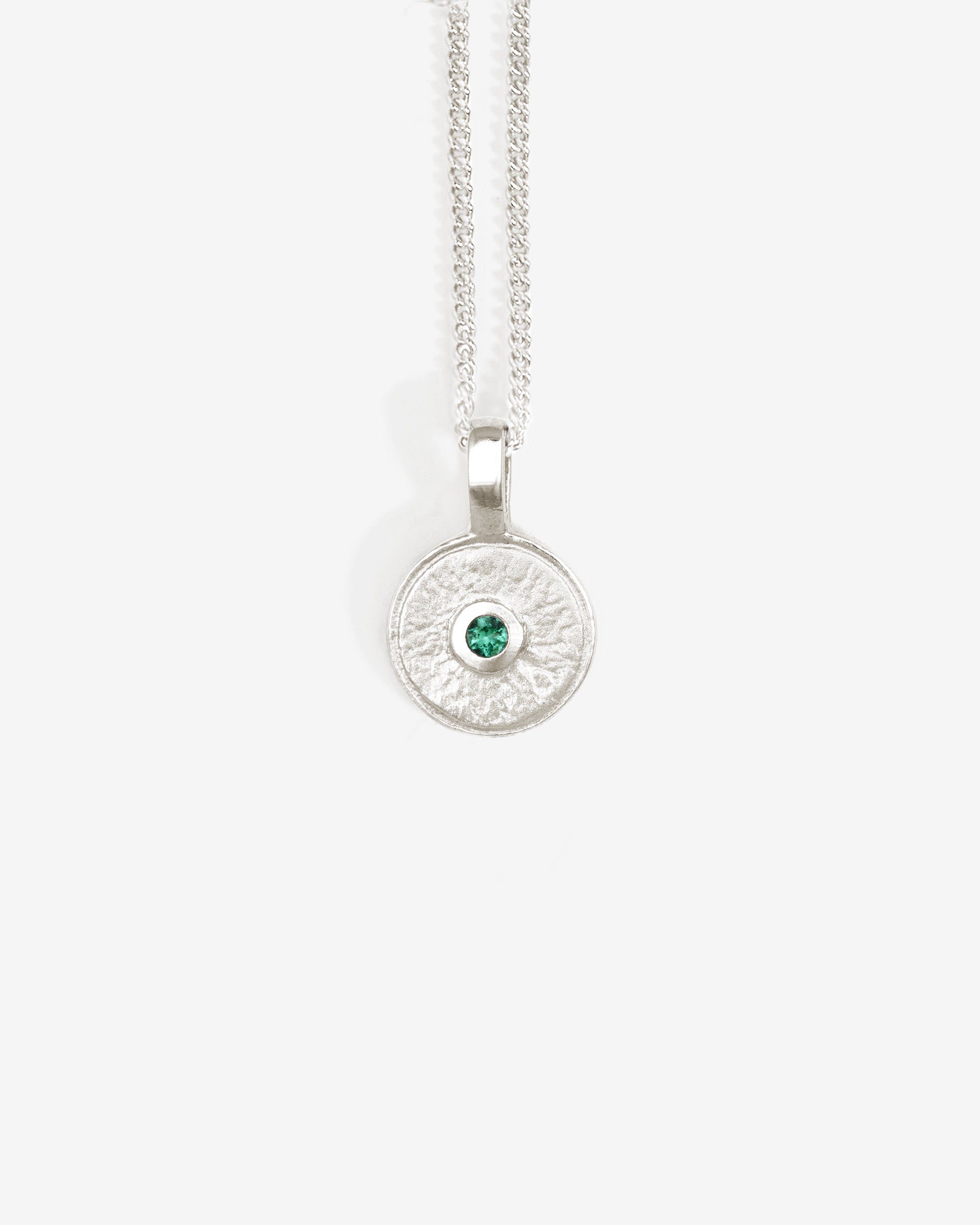 Temple of the Sun Mina Necklace Emerald Silver