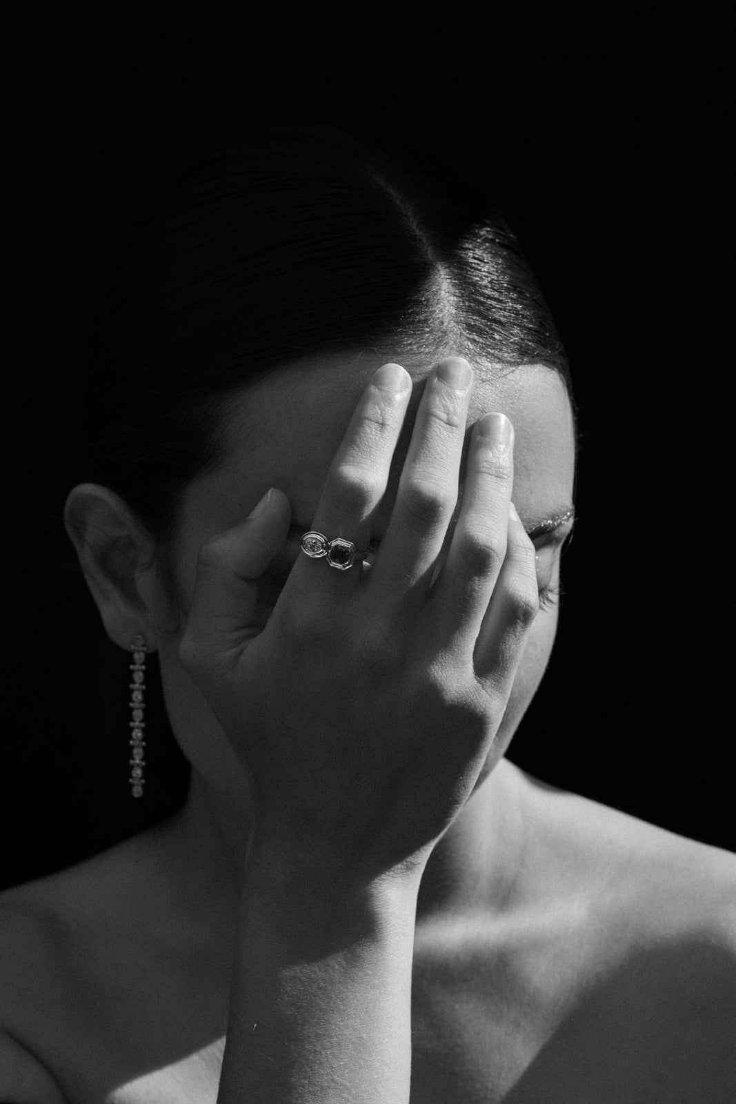 Temple of the Sun Mino Ring Champagne Diamond Solid Gold