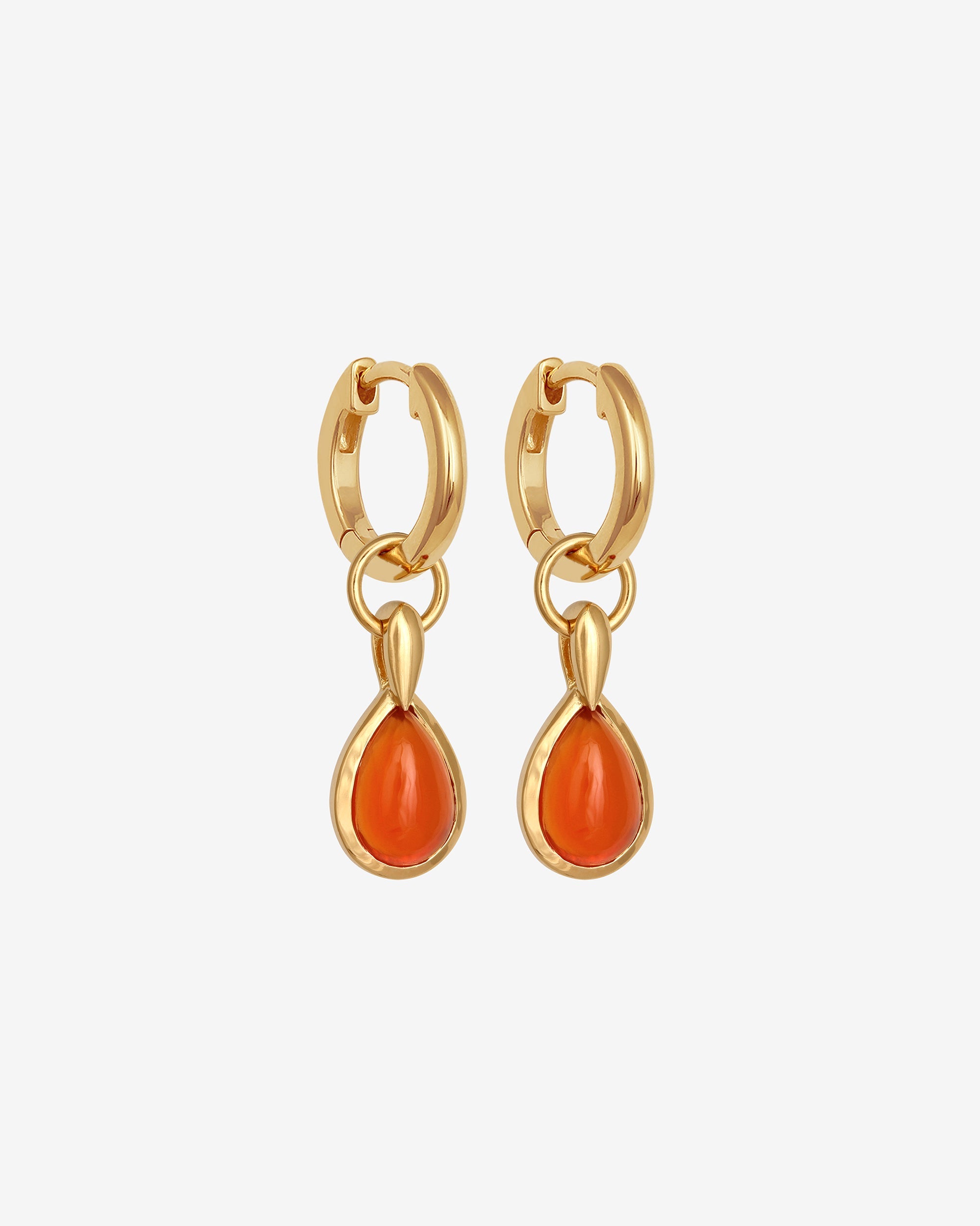 Temple of the Sun Mirren Earrings Carnelian Gold Vermeil