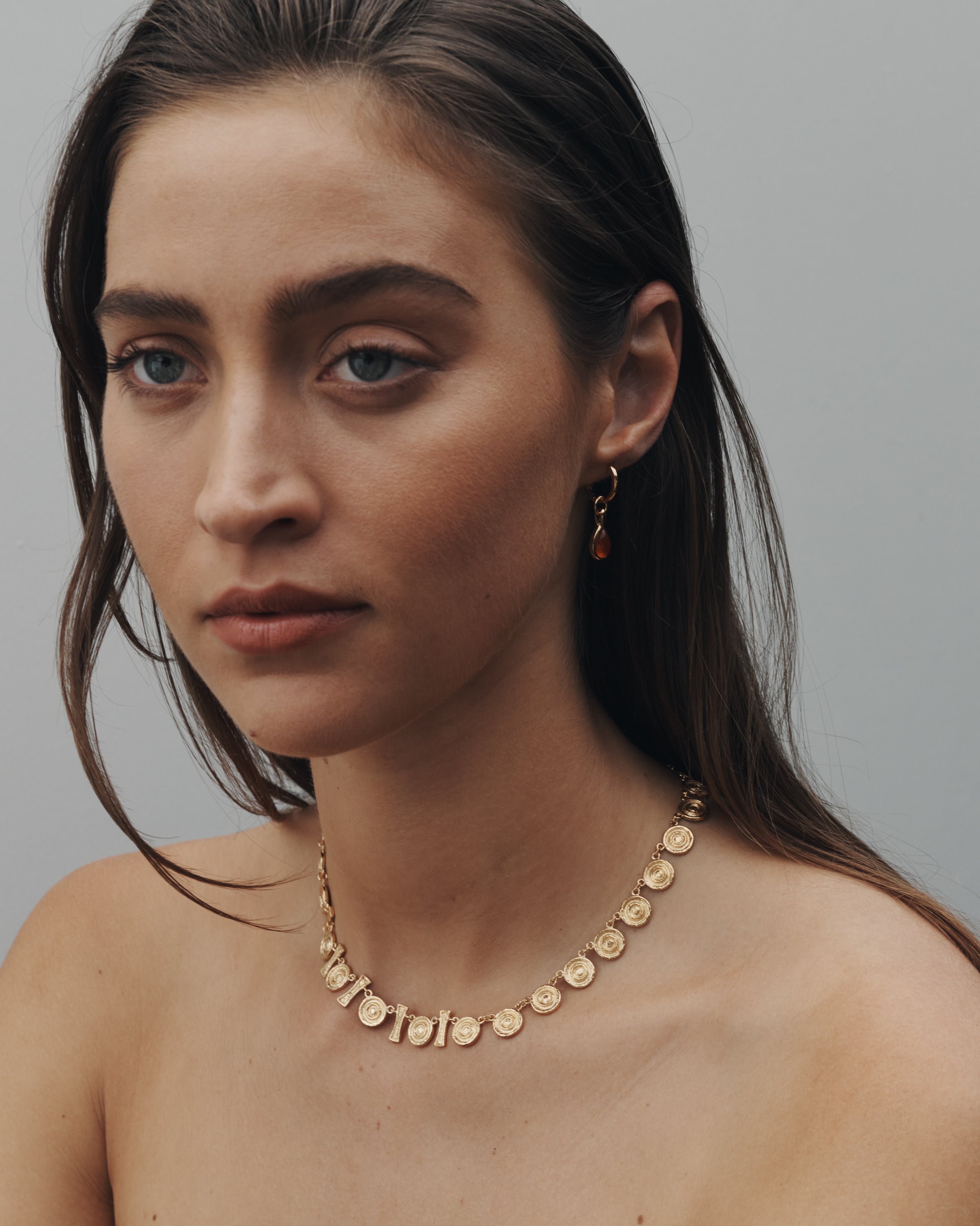 Temple of the Sun Mirren Earrings Carnelian Gold Vermeil