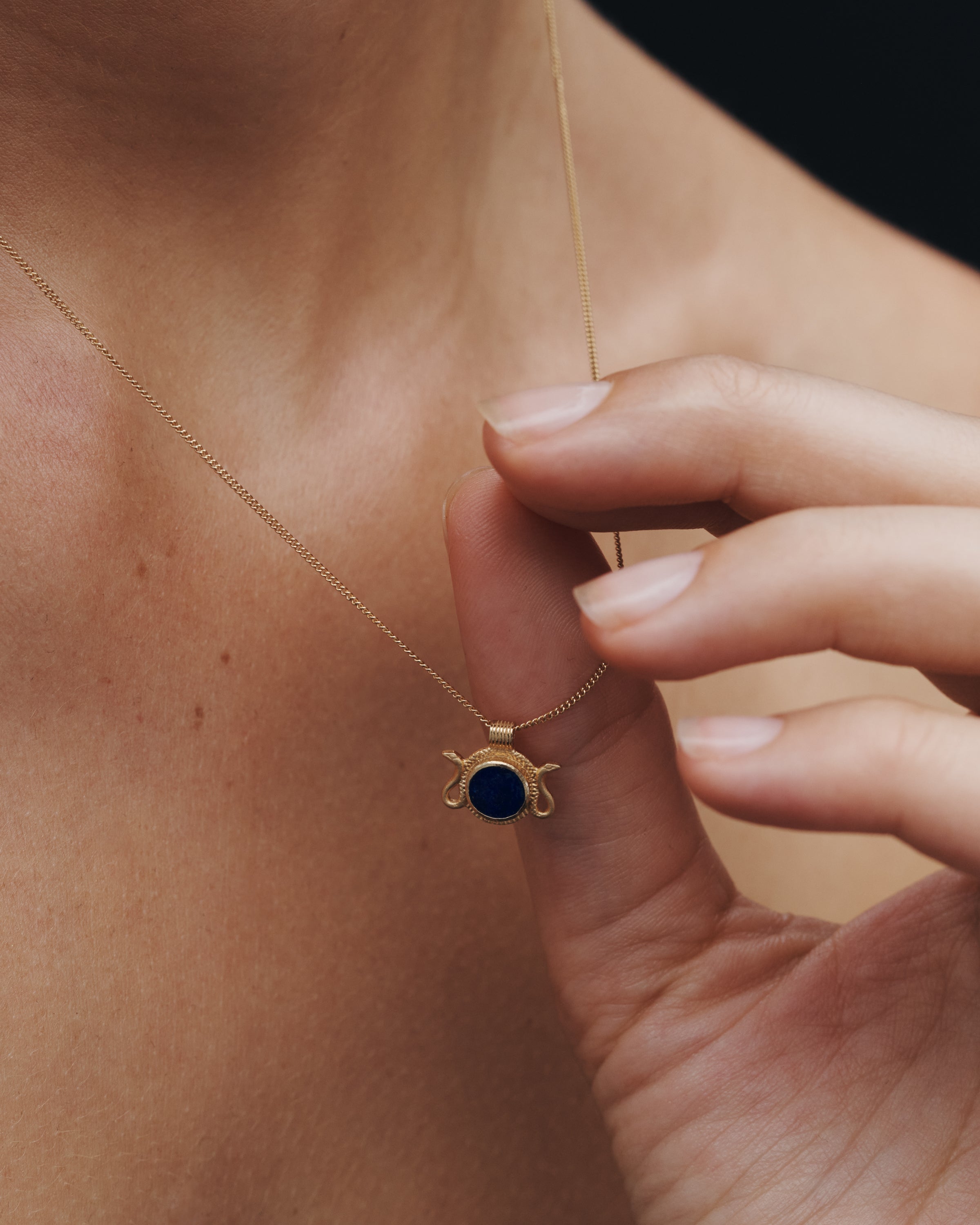 Temple of the Sun Naja Necklace Gold Vermeil