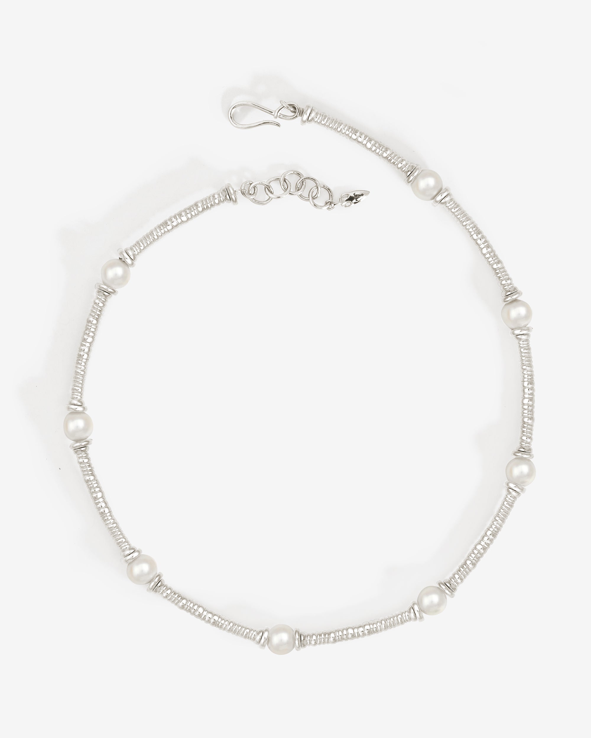 Temple of the Sun Olympia Necklace Pearl Silver