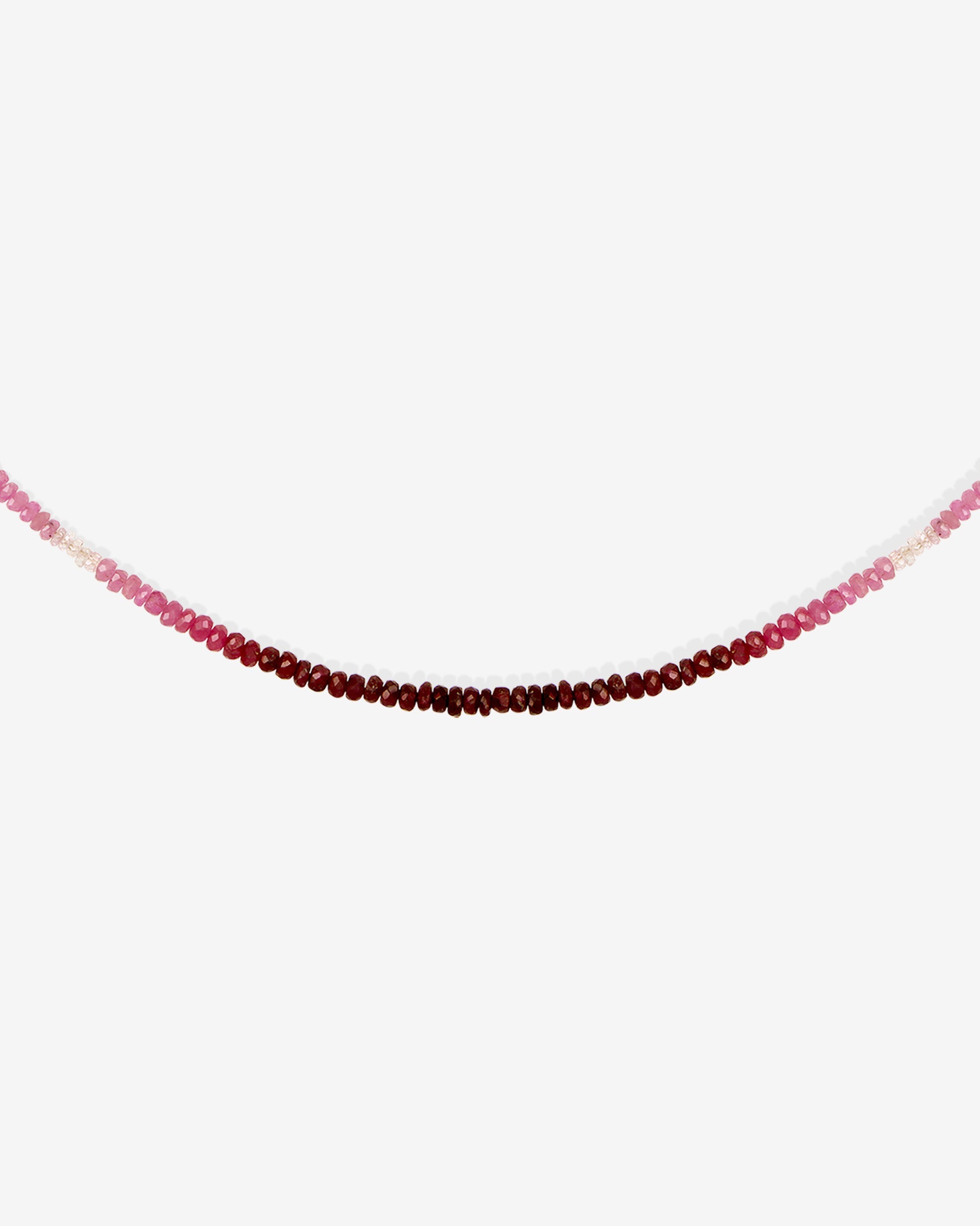 Temple of the Sun Ombre Necklace Ruby Solid Gold