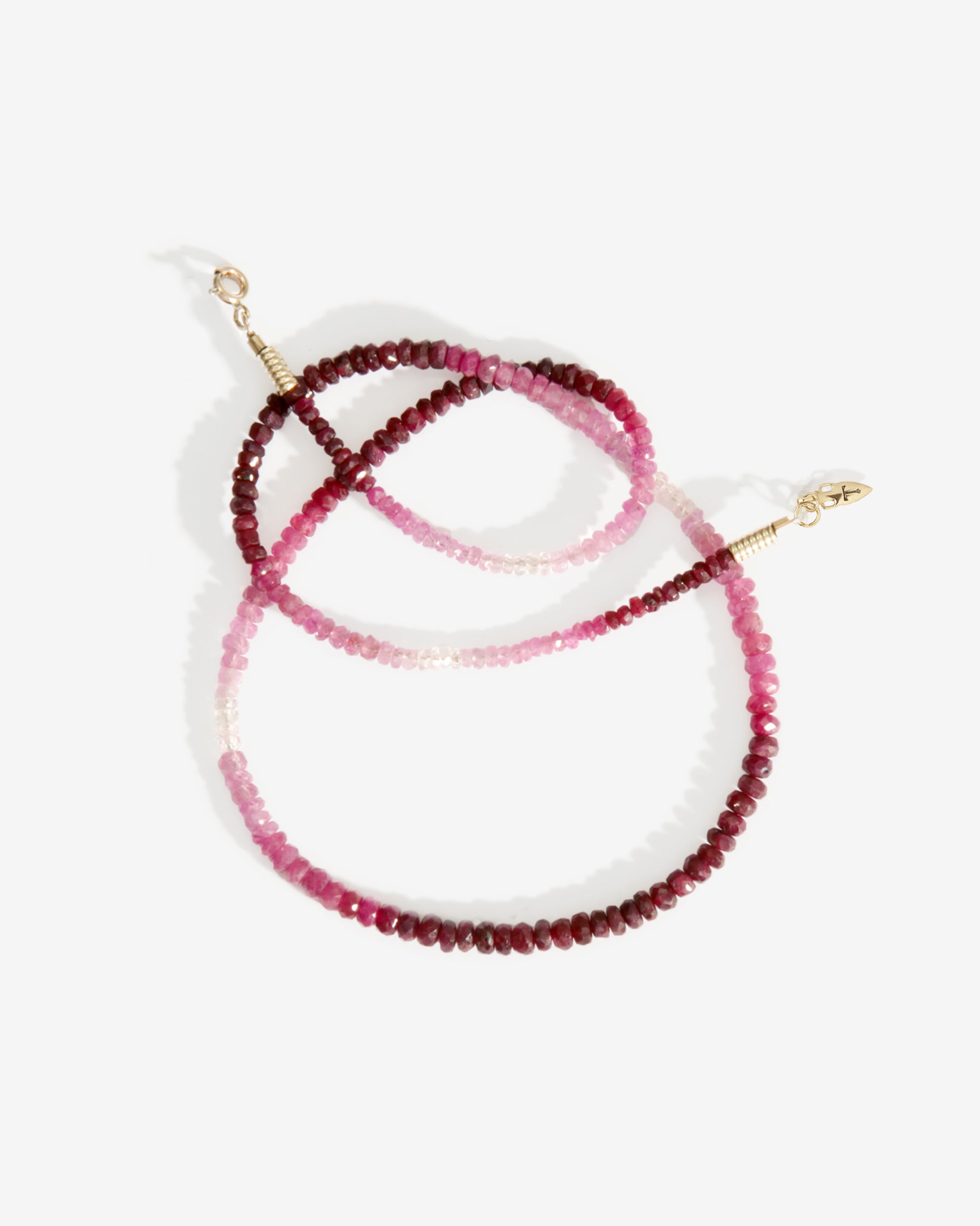 Temple of the Sun Ombre Necklace Ruby Solid Gold
