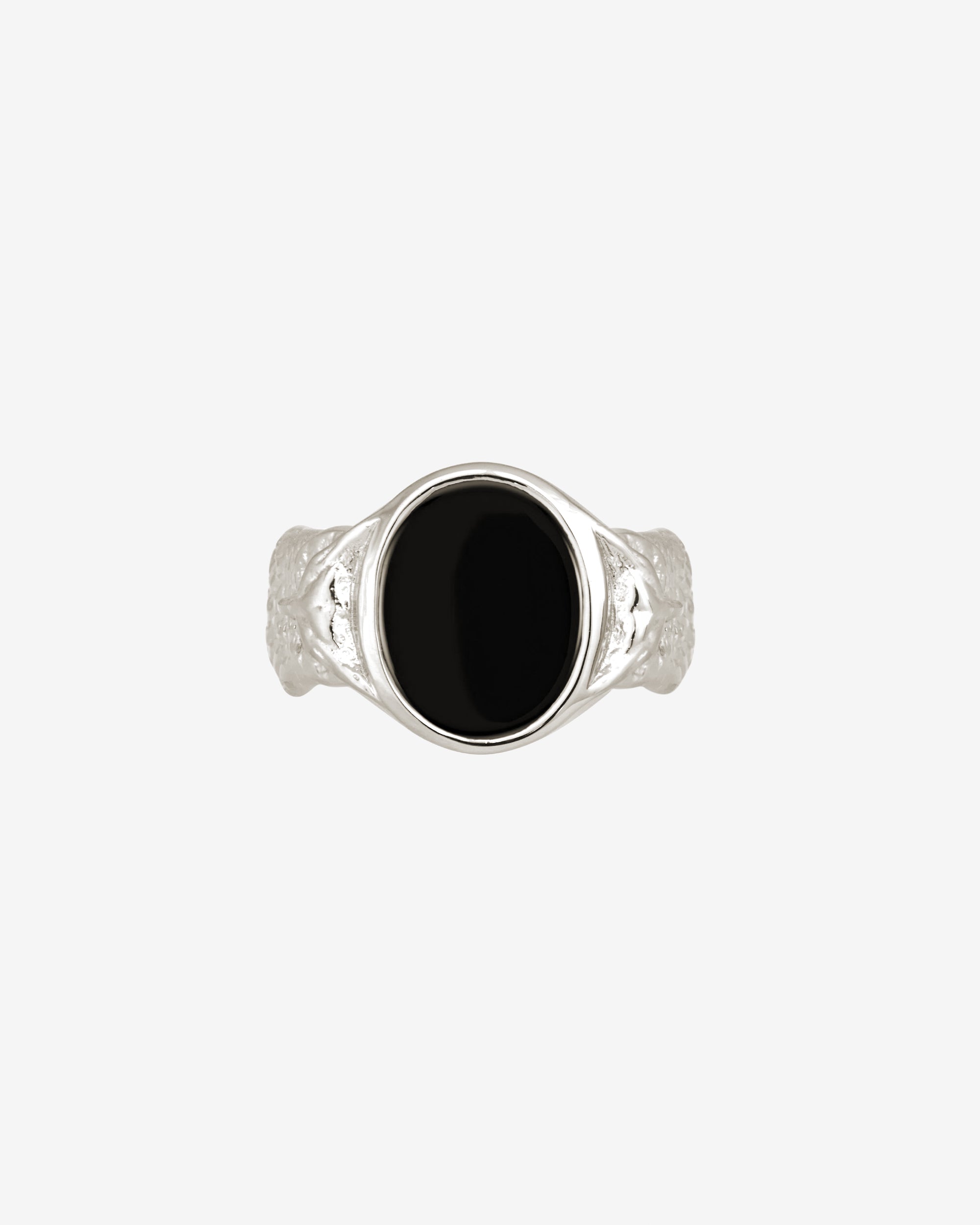 Temple of the Sun Palas Onyx Ring Silver