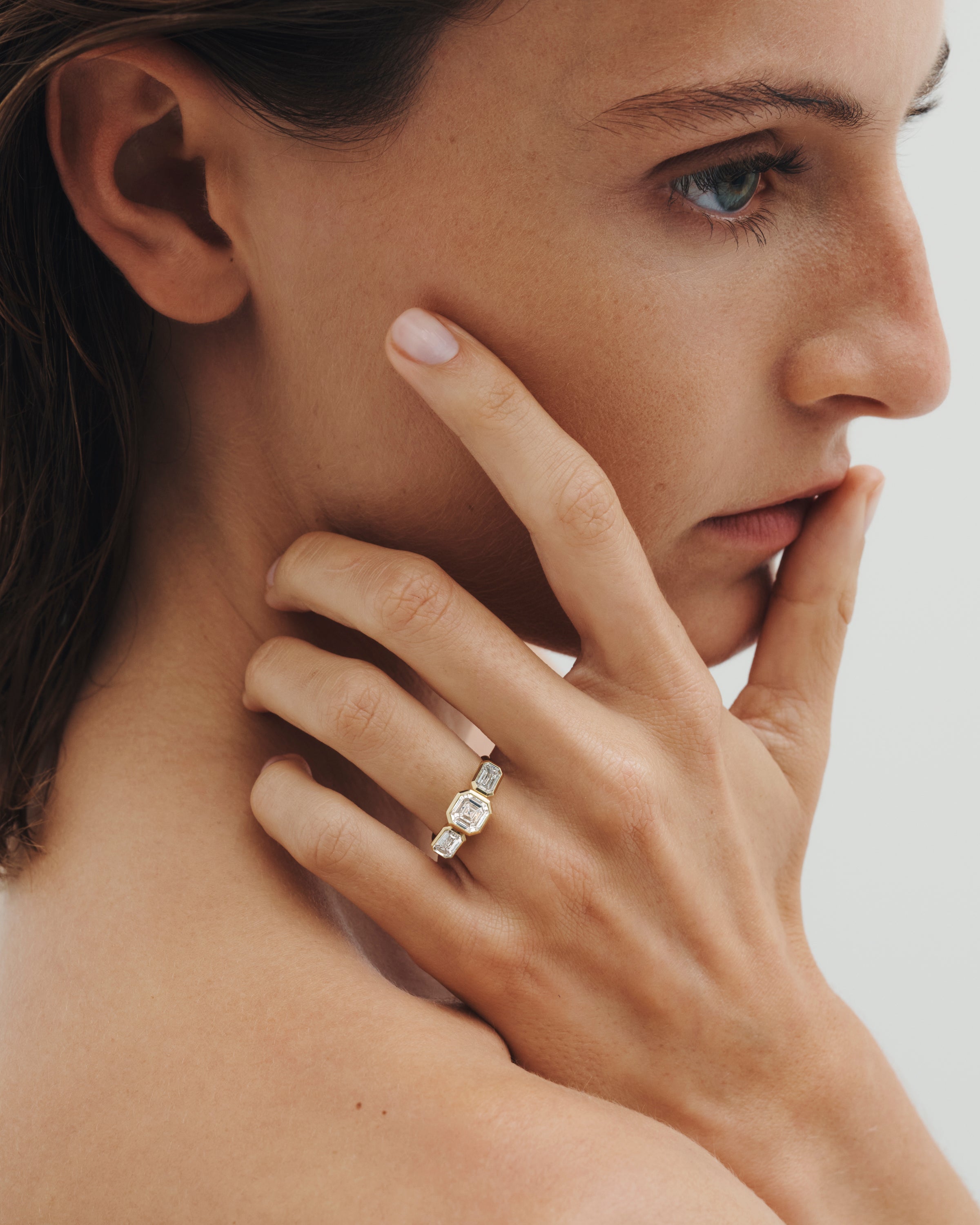 Temple of the Sun Paloma Trilogy Ring Diamond Solid Gold