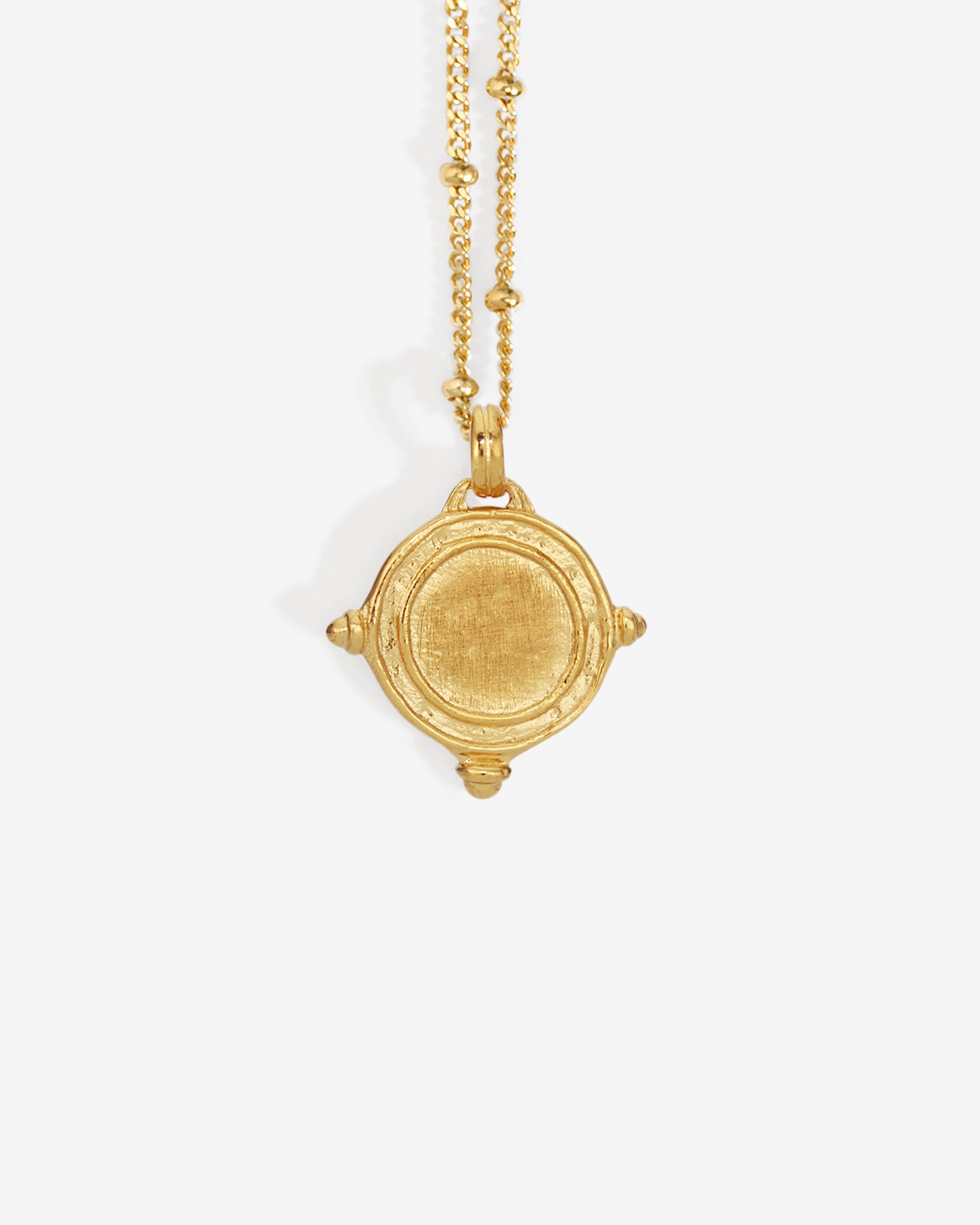 Temple of the Sun Petra Coin Necklace Gold Vermeil
