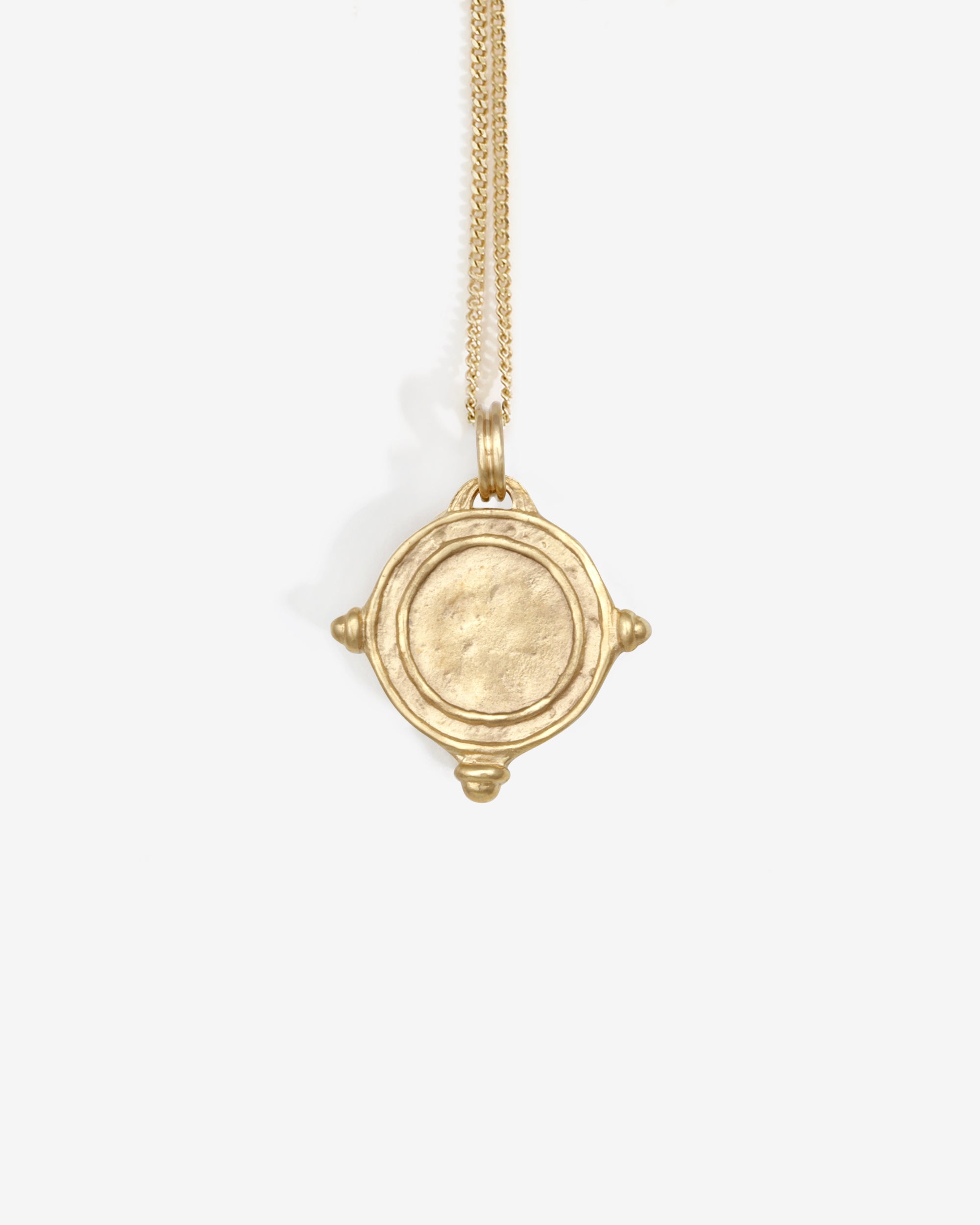 Temple of the Sun Petra Coin Necklace Solid Gold
