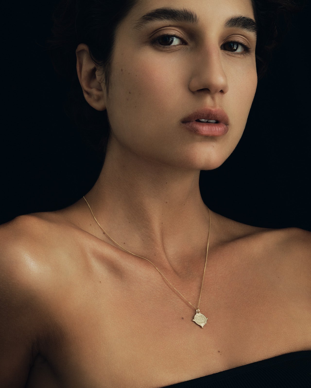 Temple of the Sun Petra Coin Necklace Solid Gold