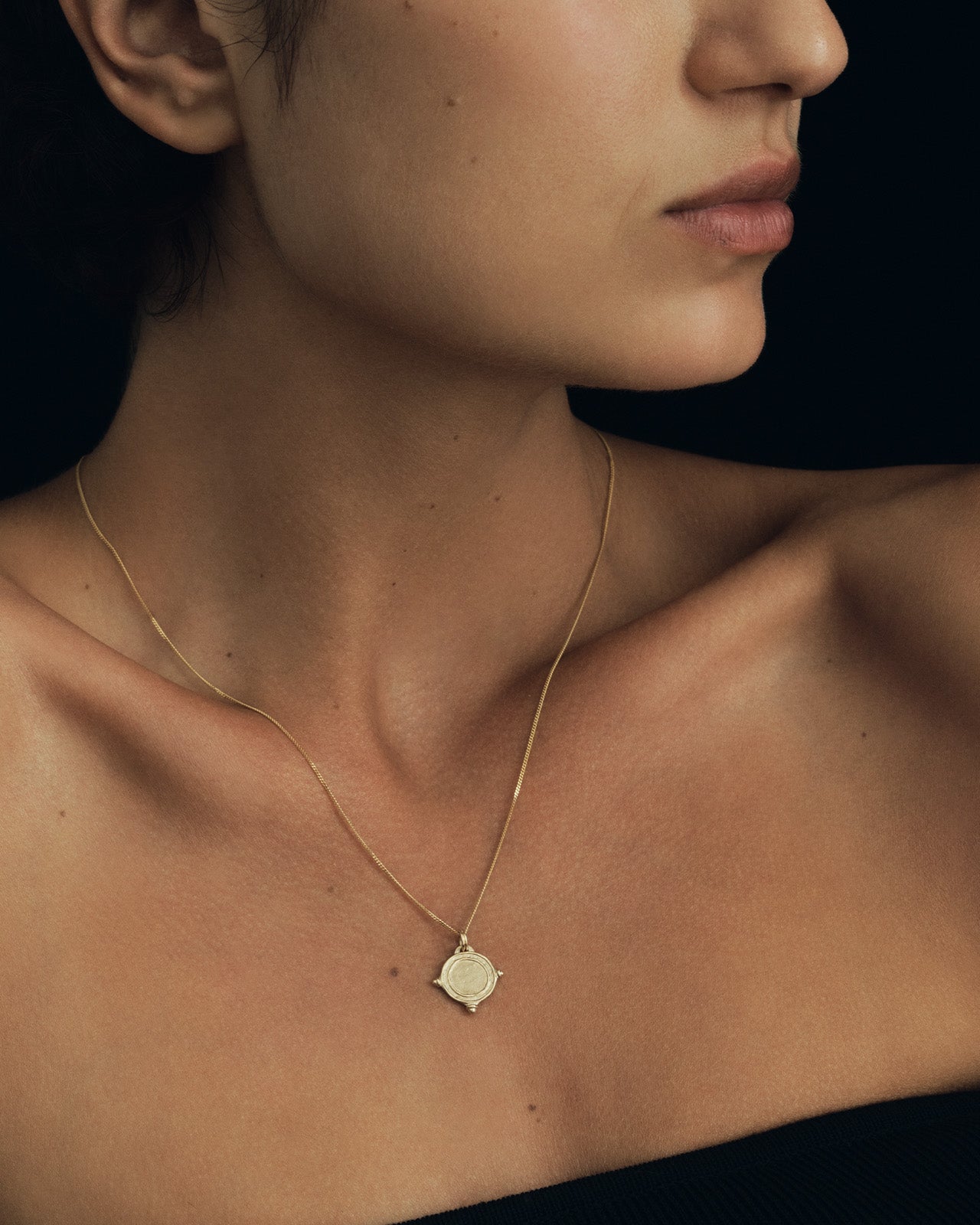 Temple of the Sun Petra Coin Necklace Solid Gold