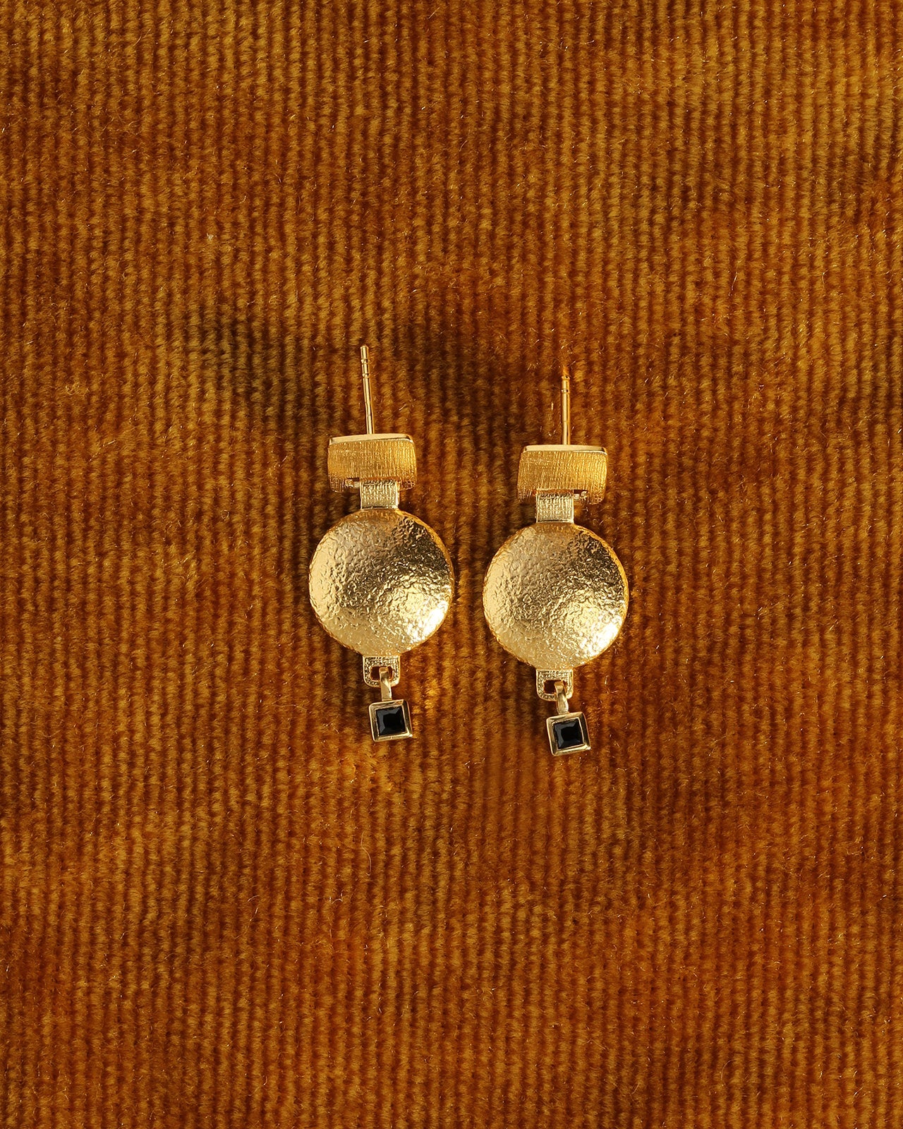 Temple of the Sun Plato Earrings Gold Vermeil