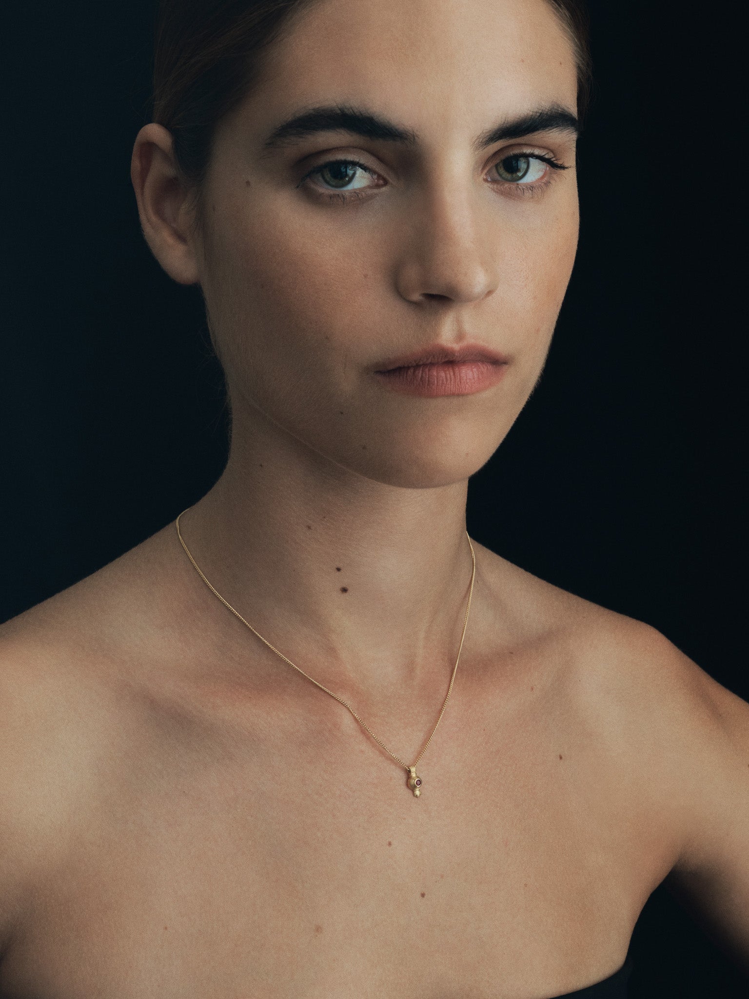 Temple of the Sun Pomegranate Necklace Gold Vermeil