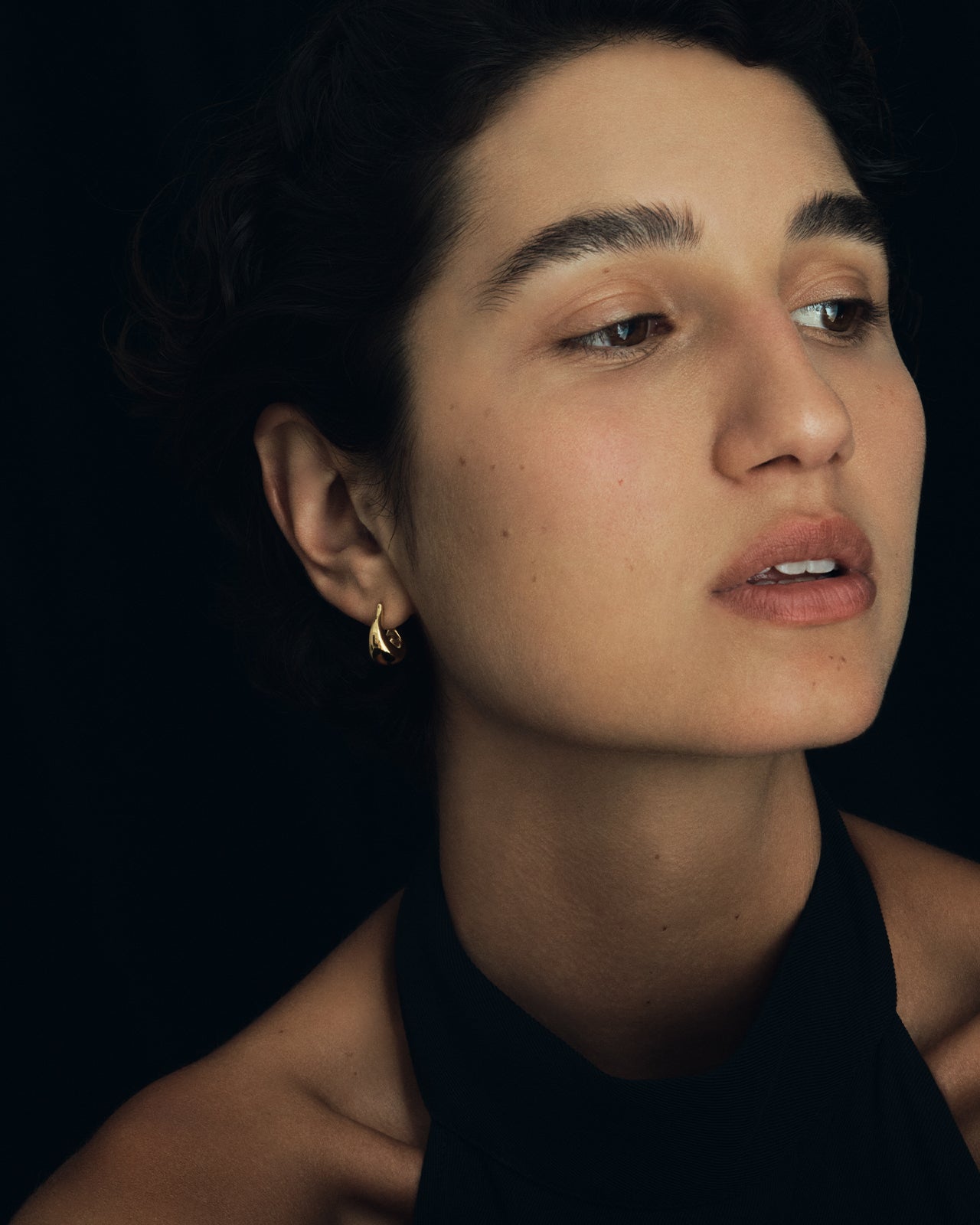 Temple of the Sun Poppy Earrings Gold Vermeil