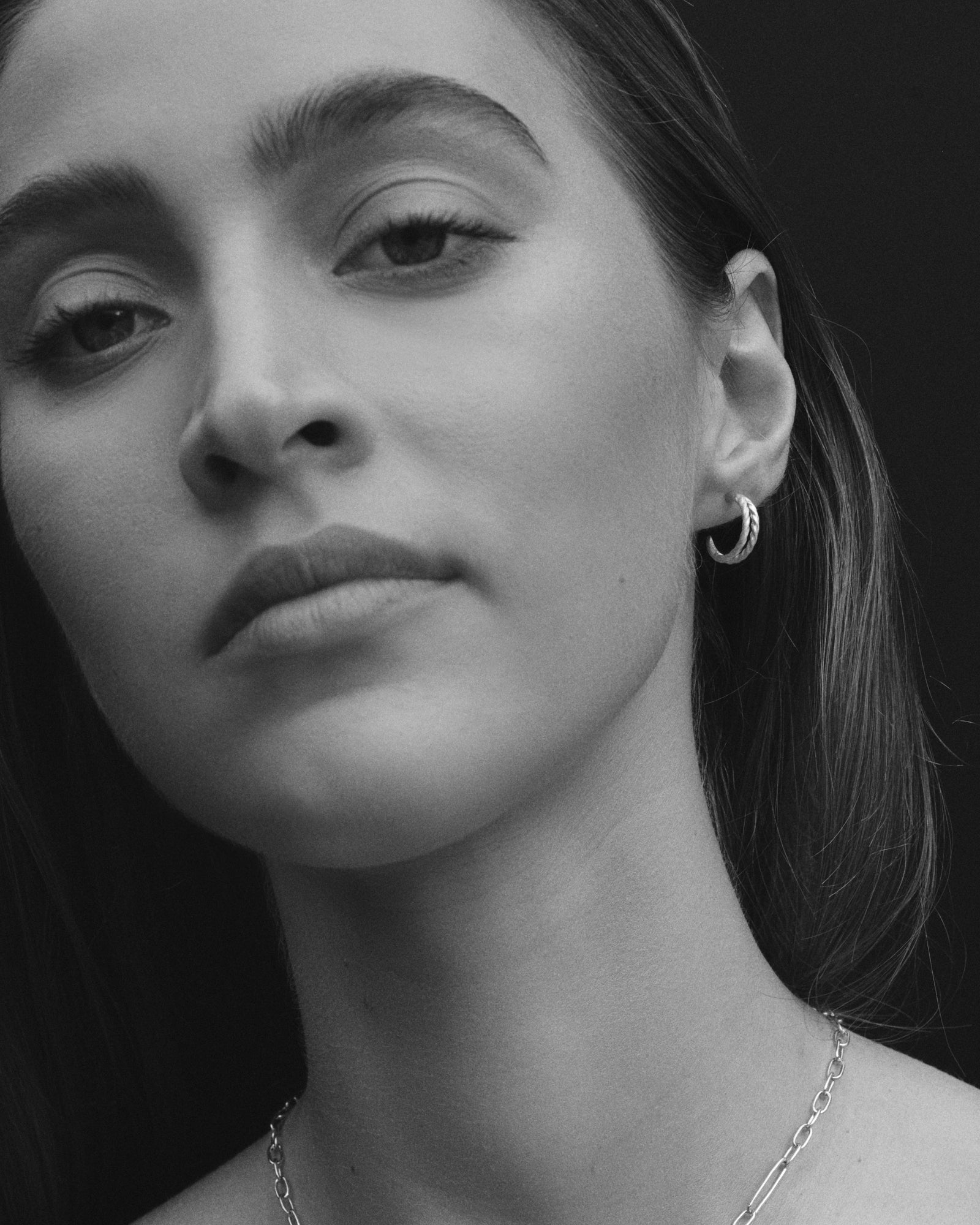 Temple of the Sun Priam Split Hoops Silver