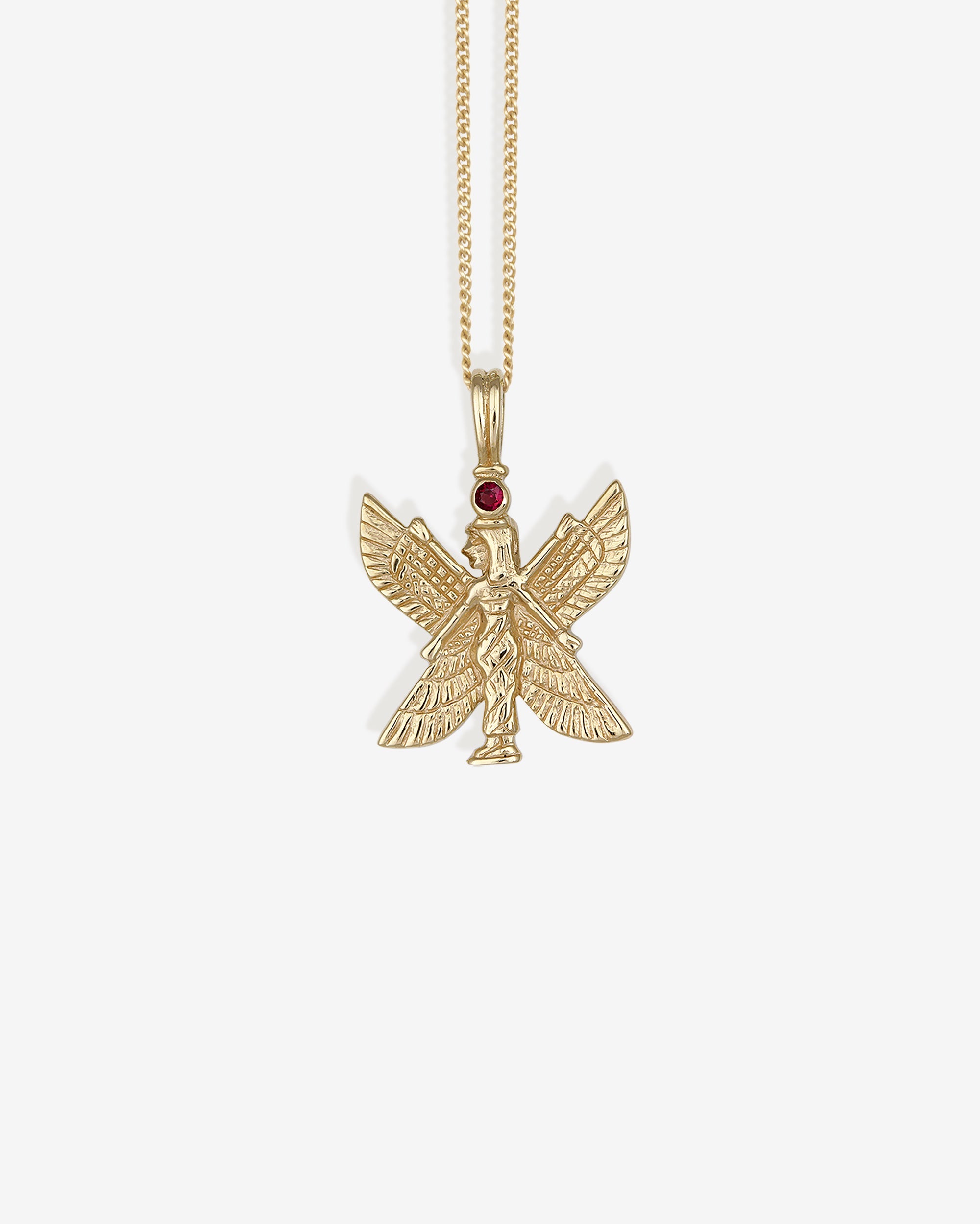 Temple of the Sun Queen of Love Necklace Solid Gold