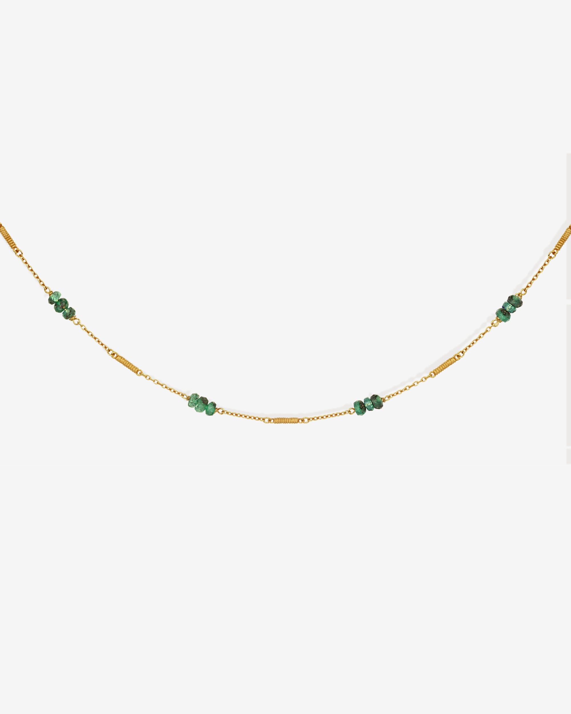 Temple of the Sun Quinn Necklace Emerald Gold Vermeil