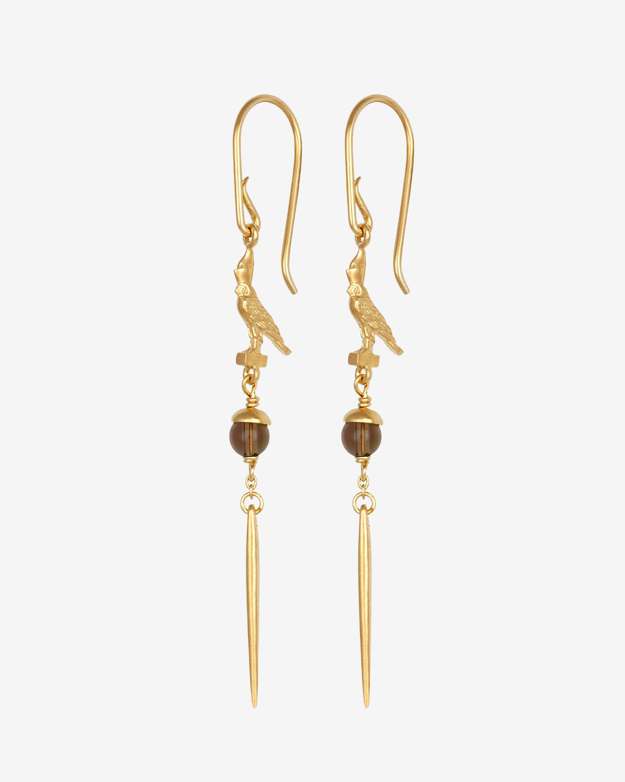 Temple of the Sun Ray Earrings Gold Vermeil