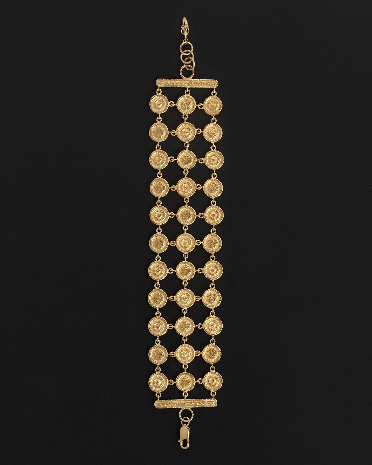 Temple of the Sun Reign Coin Bracelet Gold Vermeil