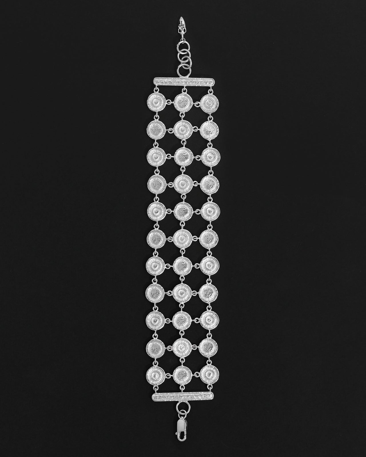 Temple of the Sun Reign Coin Bracelet Silver