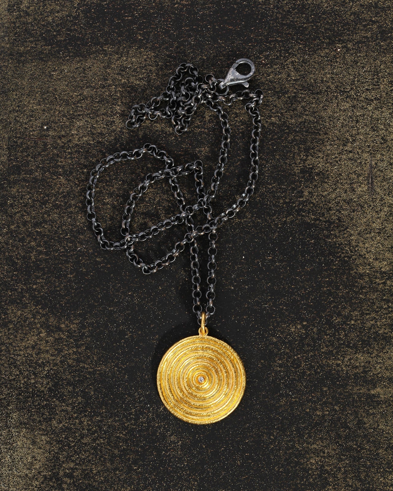 Temple of the Sun Reign Large Necklace Diamond Solid Gold