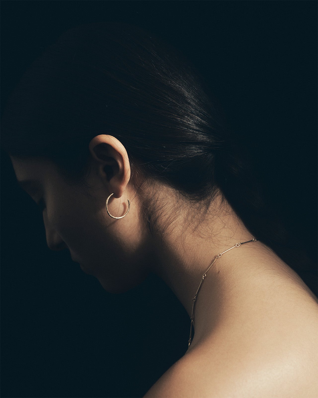 Temple of the Sun Relic Hoop Earrings Solid Gold