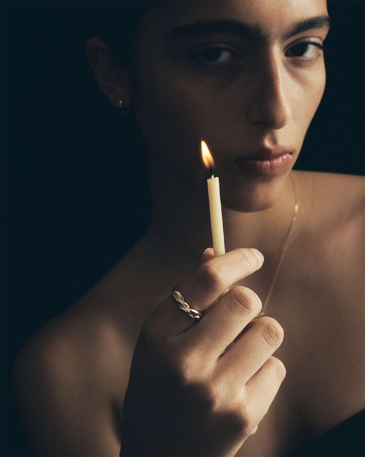 Temple of the Sun Relic II Twisted Ring Solid Gold