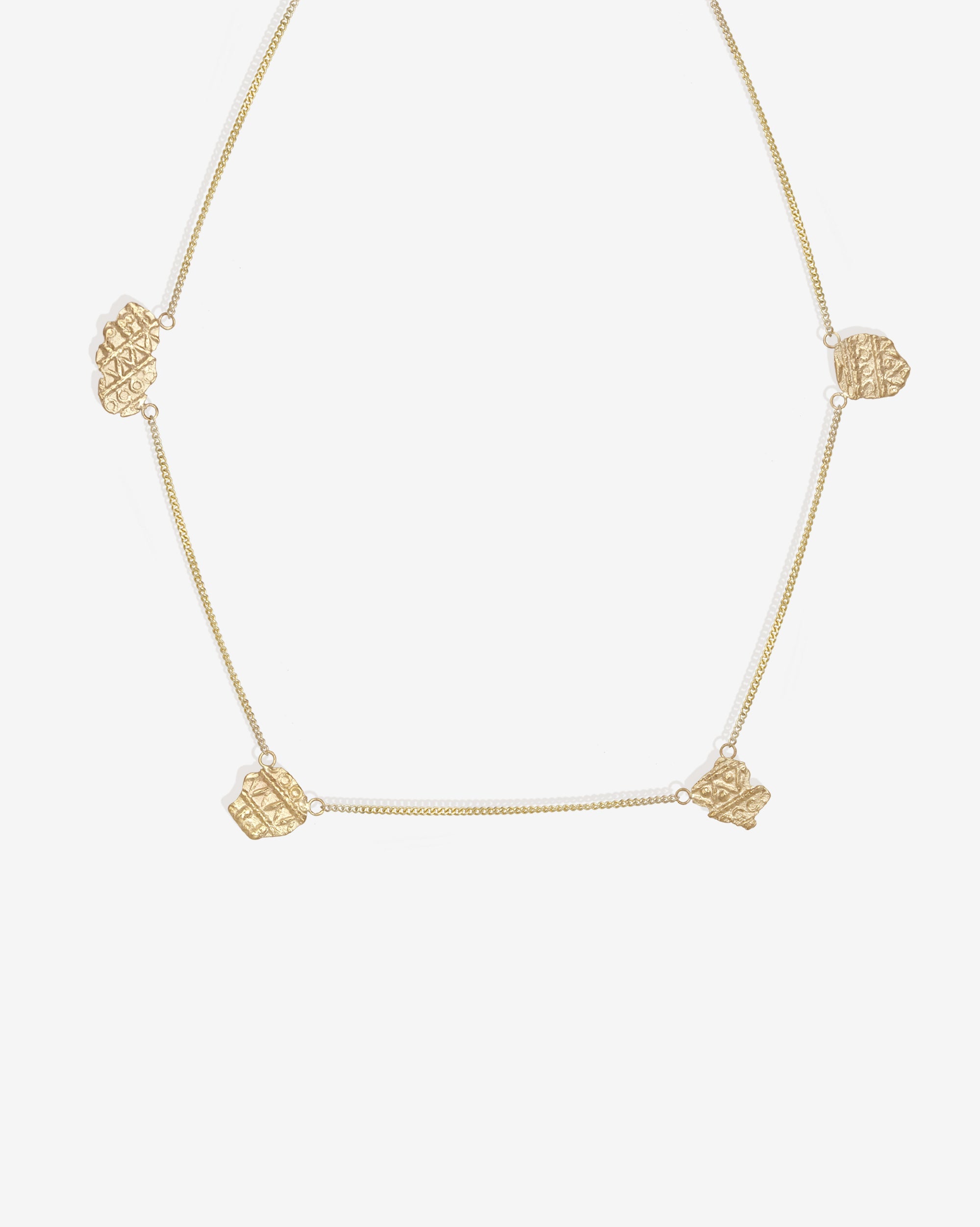 Temple of the Sun Relic IV Station Necklace Solid Gold