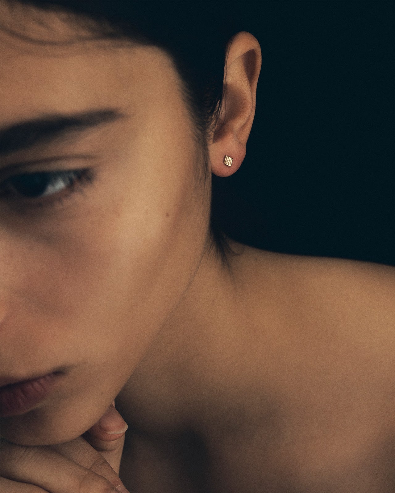 Temple of the Sun Relic IX Stud Earrings Solid Gold