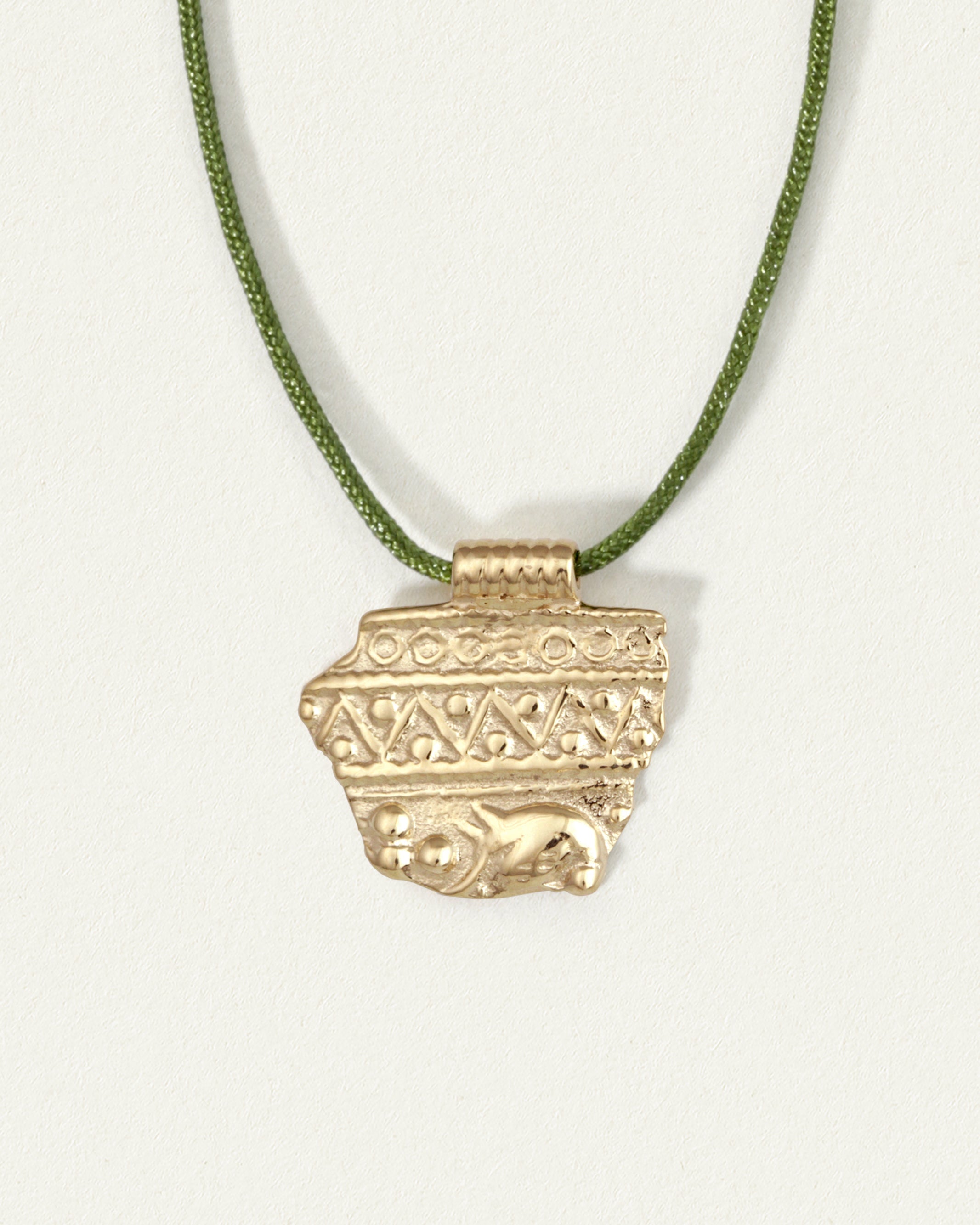 Green and gold on sale necklace