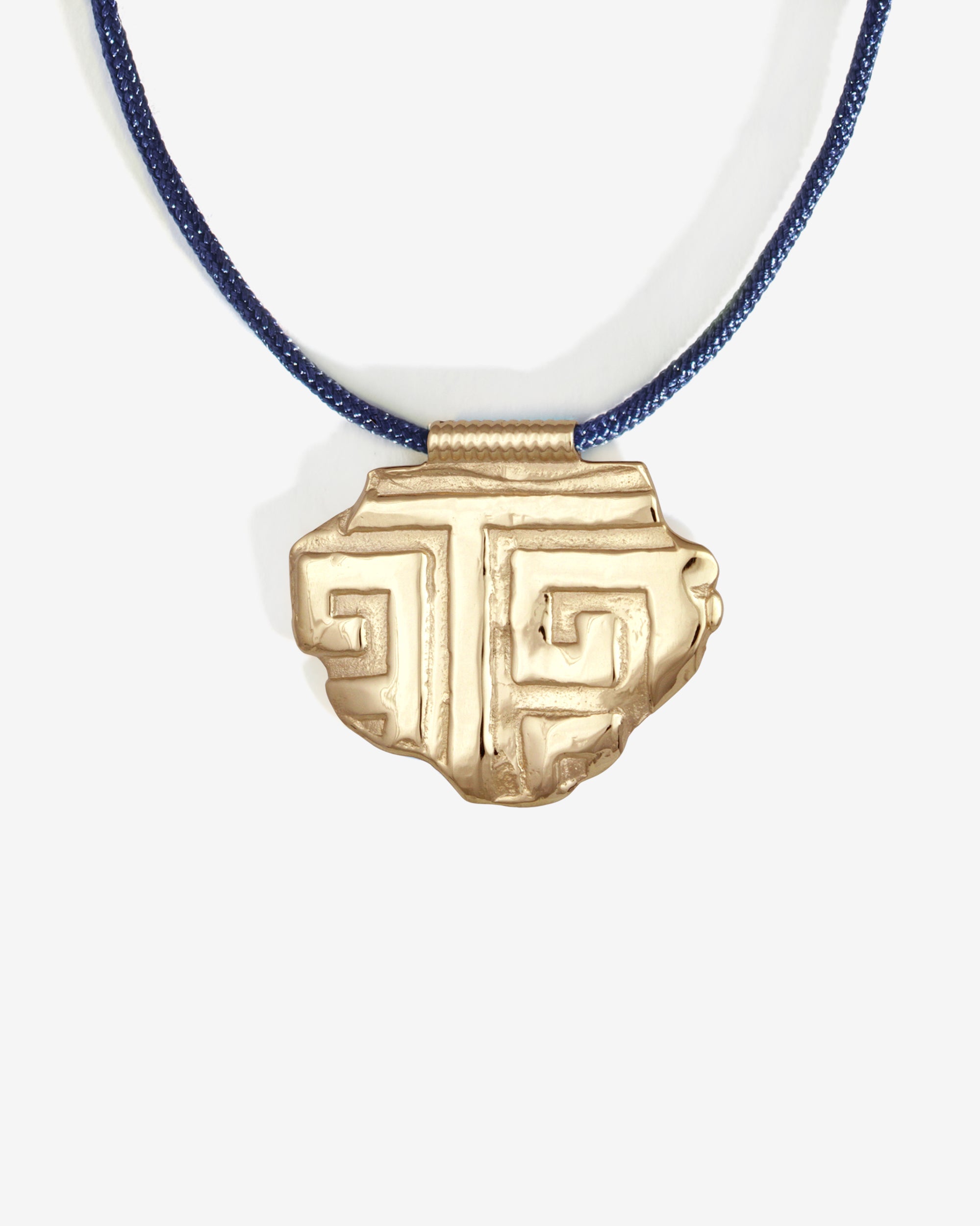 Temple of the Sun Relic XIII Necklace Blue Solid Gold