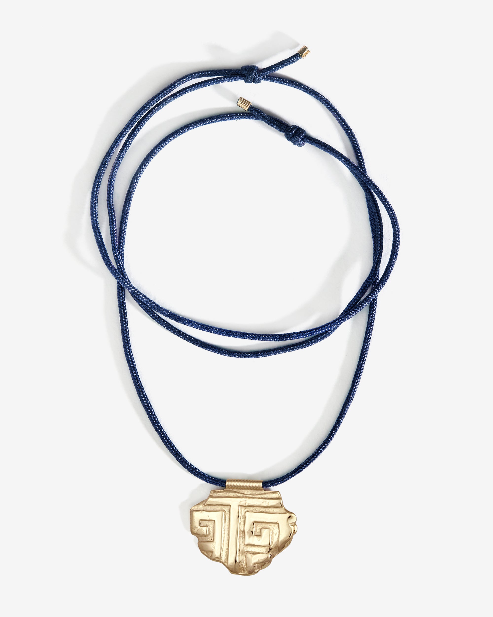 Temple of the Sun Relic XIII Necklace Blue Solid Gold