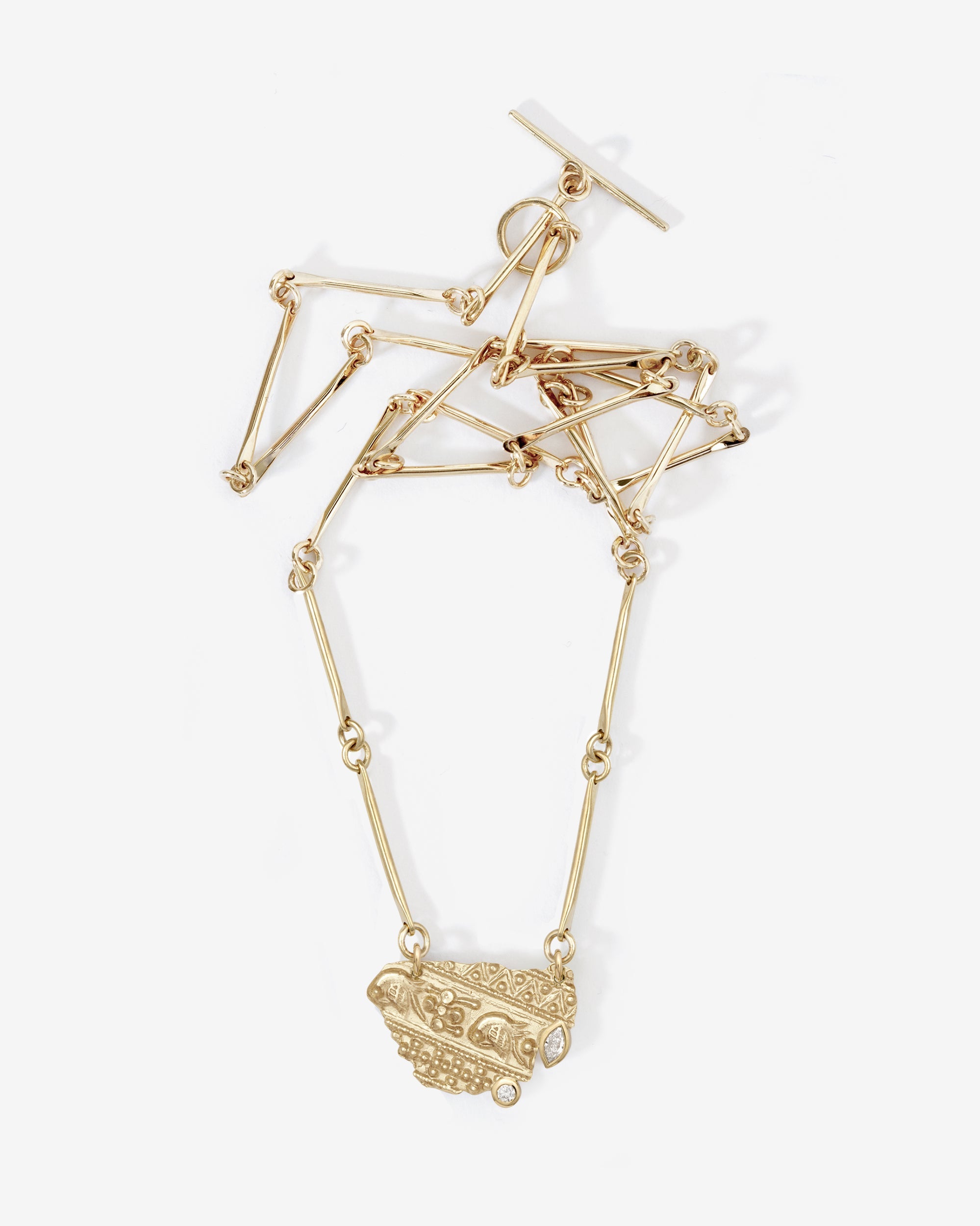 Temple of the Sun Relic XV Necklace Diamond Solid Gold