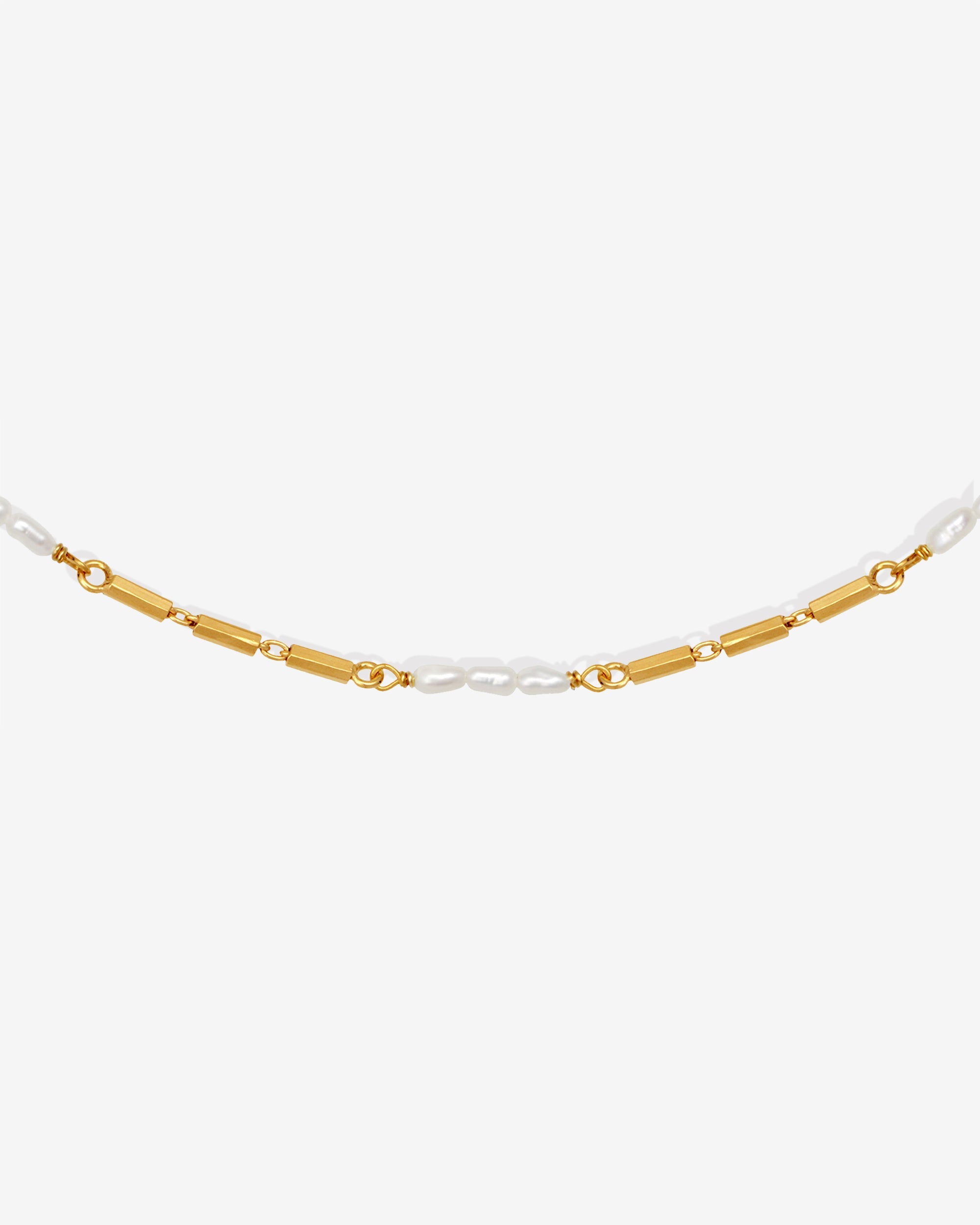 Temple of the Sun Riviera Necklace Pearl Gold Vermeil